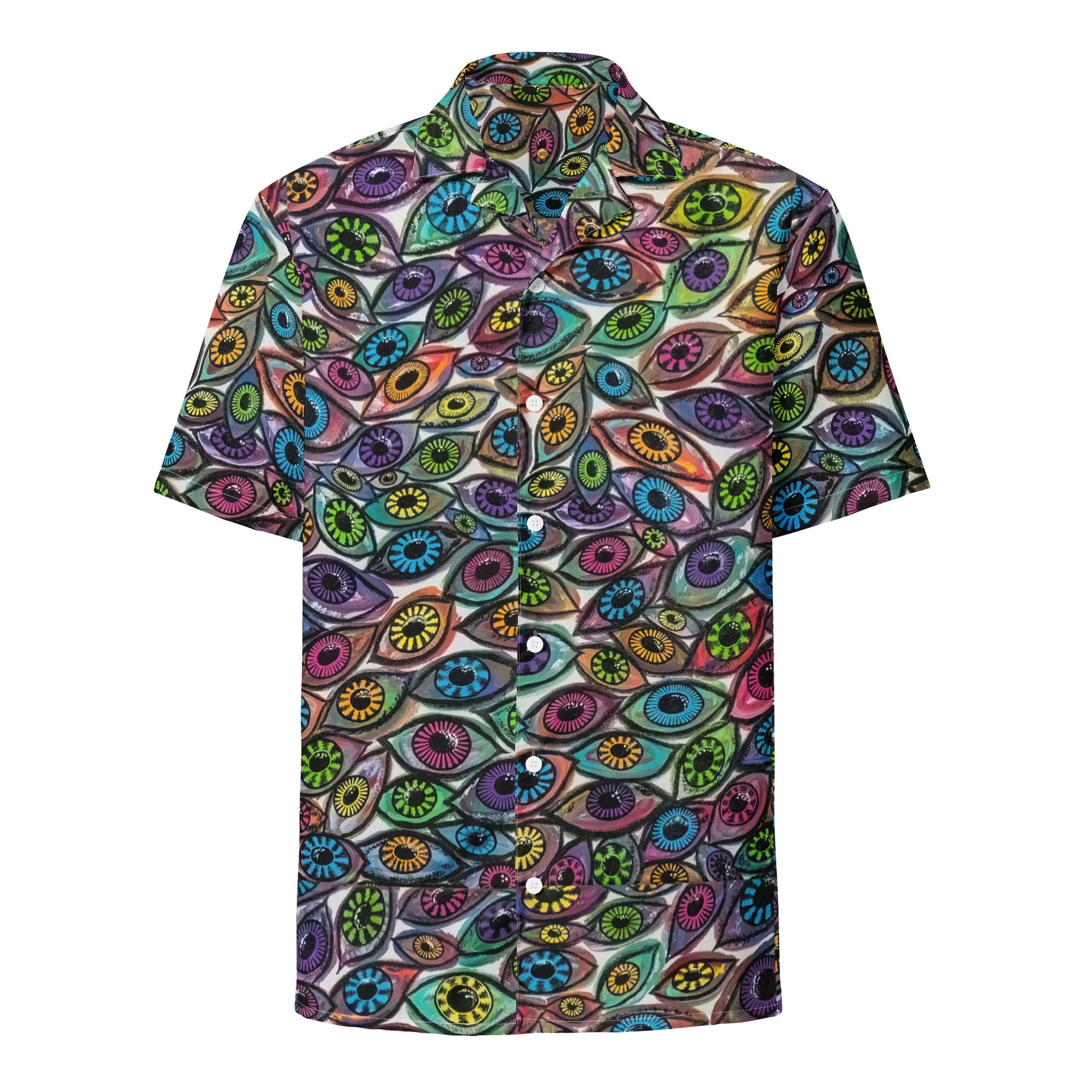 Colorful Psychedelic Eyes Hawaiian Shirt | Eye See You Too product image (1)