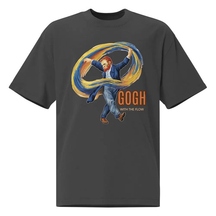 Gogh with the Flow Oversized Faded T-Shirt product image (1)