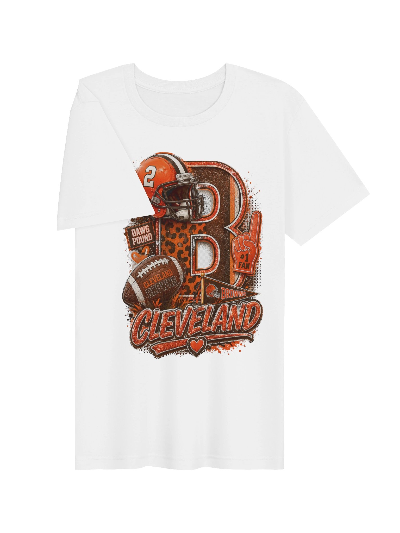 Cleveland Brown Football Tshirt product image (10)