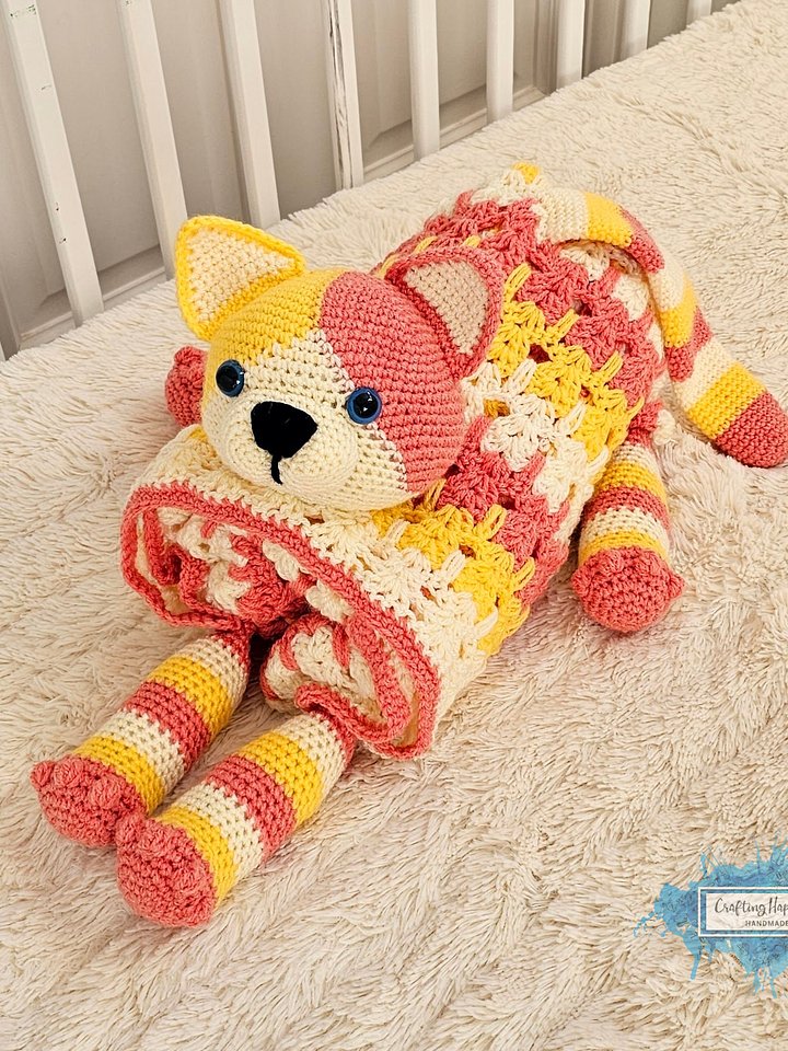 Calico Cat Crochet Baby Blanket PATTERN | Amigurumi Toy, Stroller Throw (PDF Pattern) product image (2)