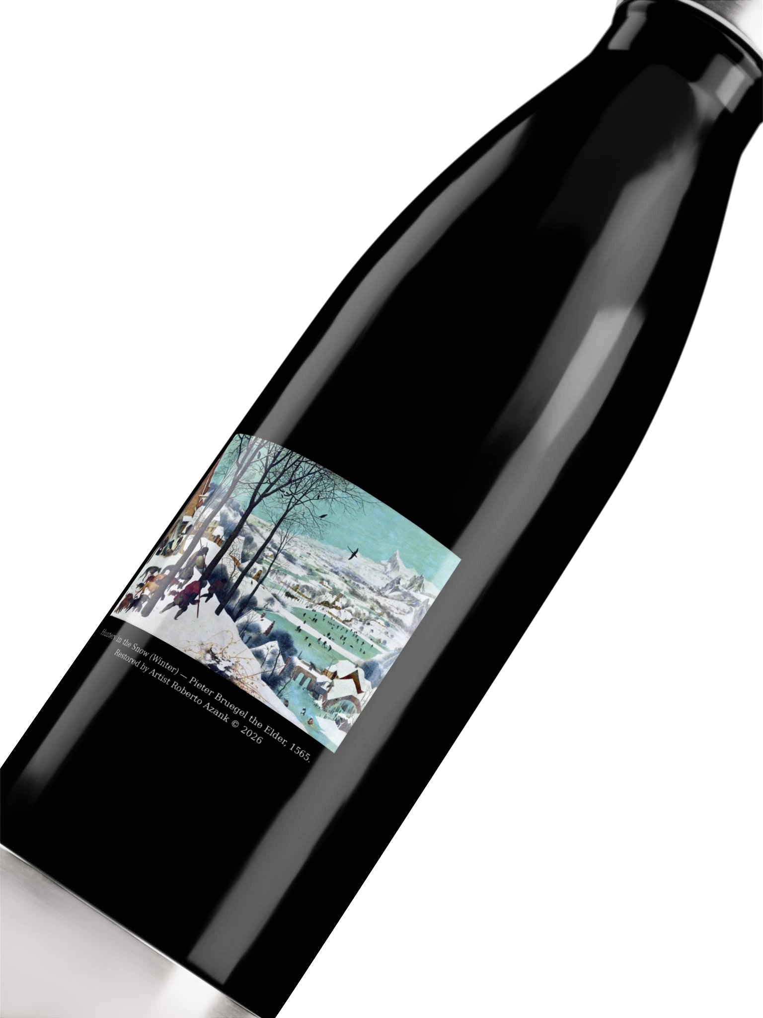 Hunters in the Snow (Winter) — Water Bottle product image (5)
