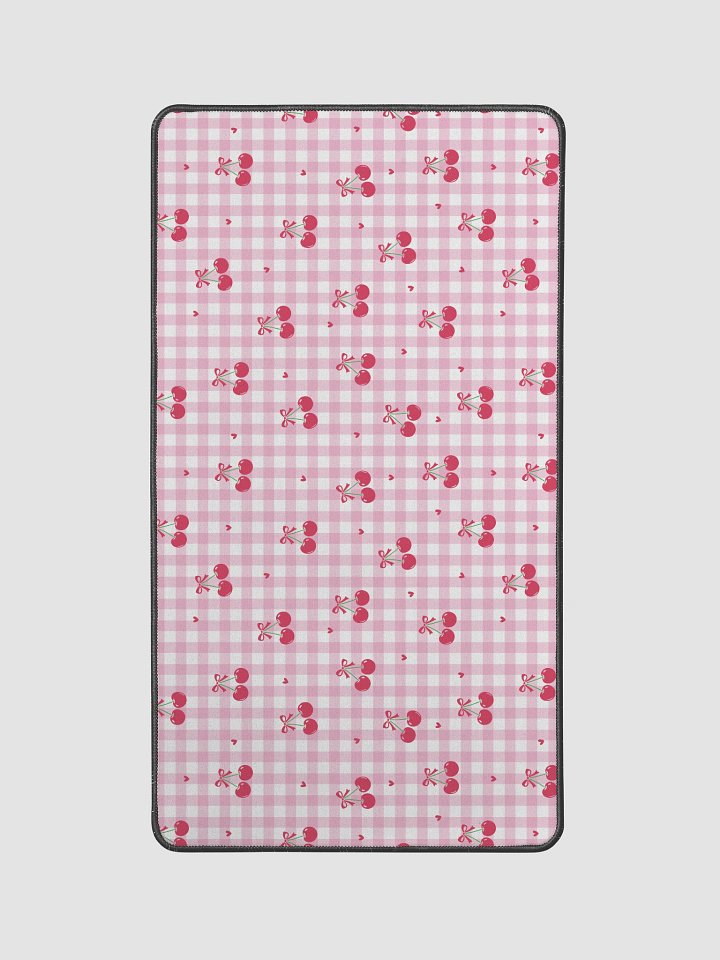 Cherries and Plaid Dreams Desk Mat-12'' x 22'' product image (1)