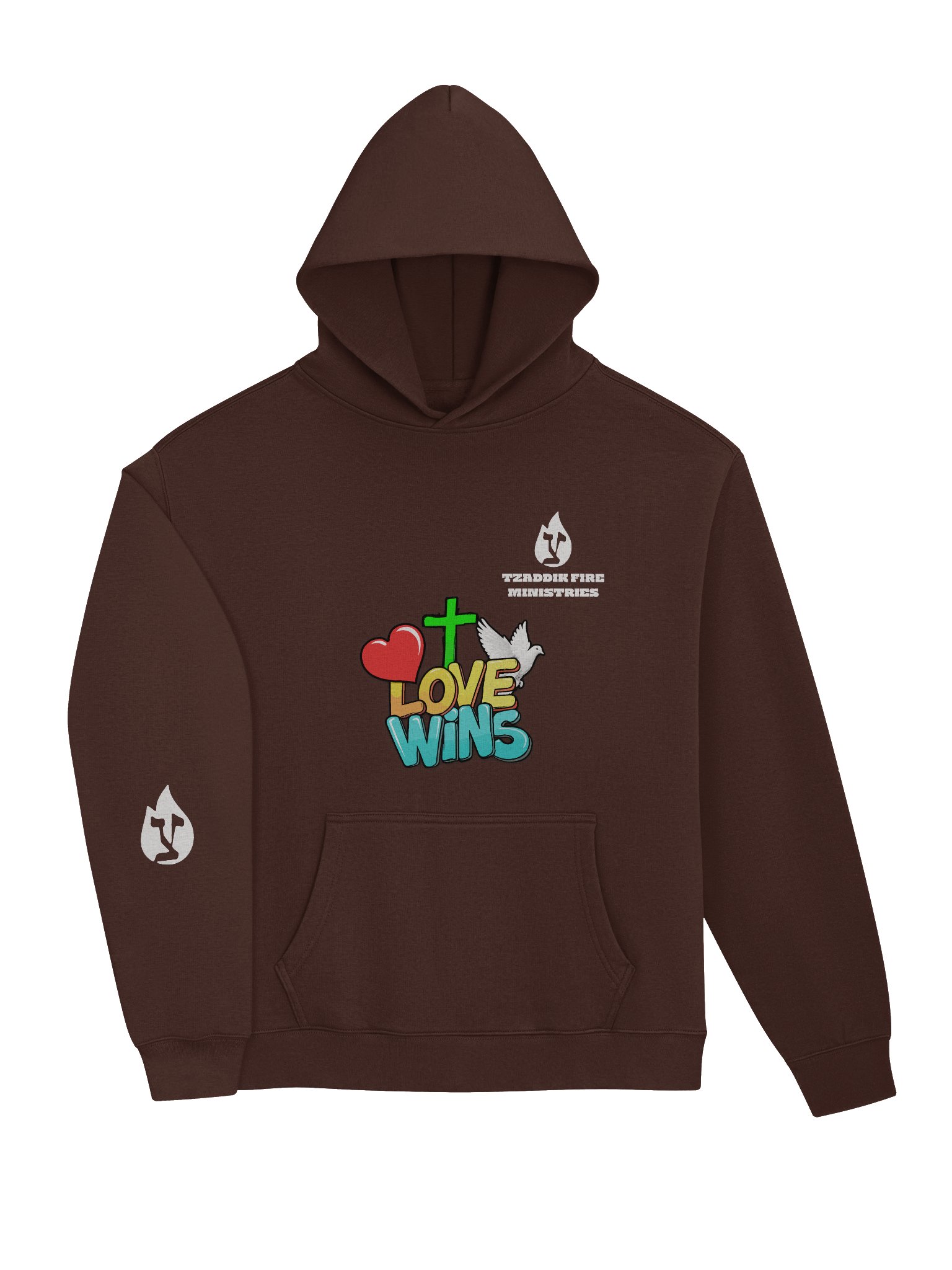 TZADDIK FIRE MINISTRIES OUTREACH MERCH HEAVY HOODIE - LOVE WINS product image (11)