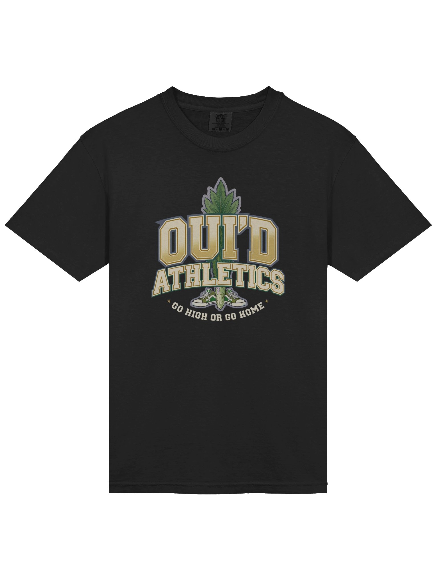 “OUI’D Athletics” Tee 🌿💨 | Go High or Go Home | Comfort Colors 1717 Heavyweight T-Shirt product image (5)
