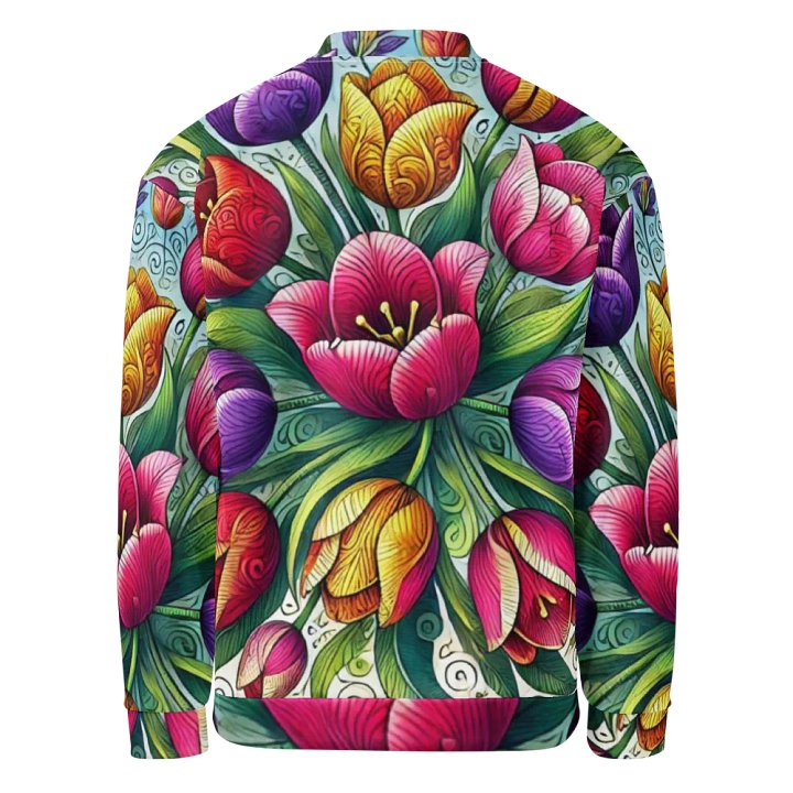Whimsical Blooms Custom Bomber Jacket | AI Design product image (2)
