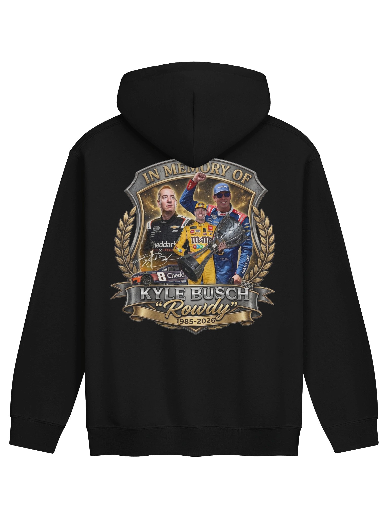 Kyle Busch Memorial Hoodie - Vintage "Rowdy" Tribute Sweatshirt product image (3)