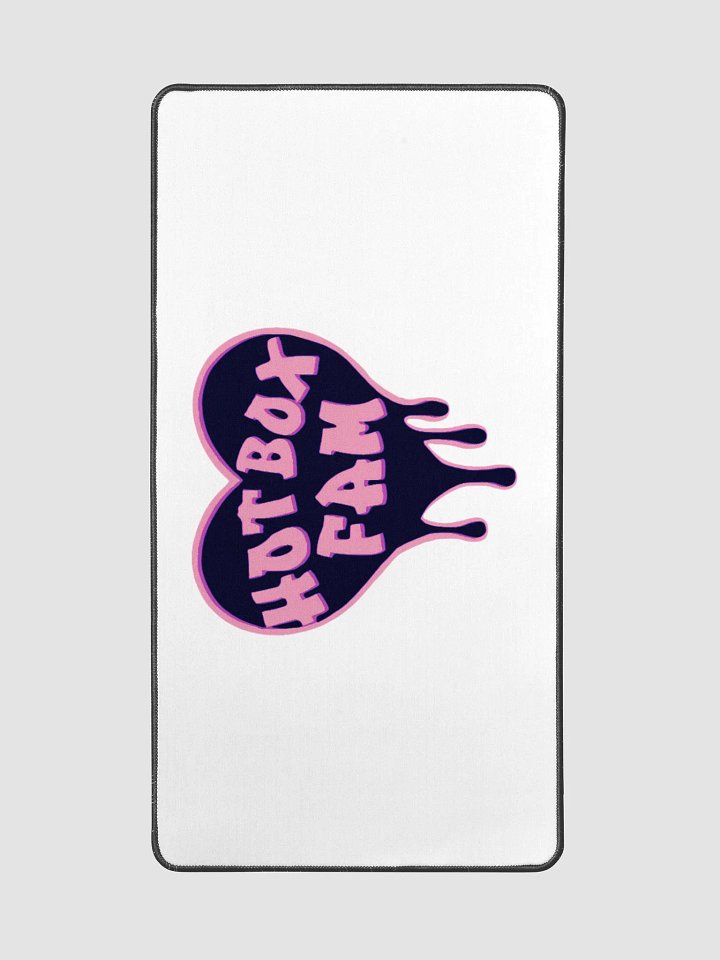 HOT BOX FAM BLACK AND PINK LOGO DESK MAT product image (2)