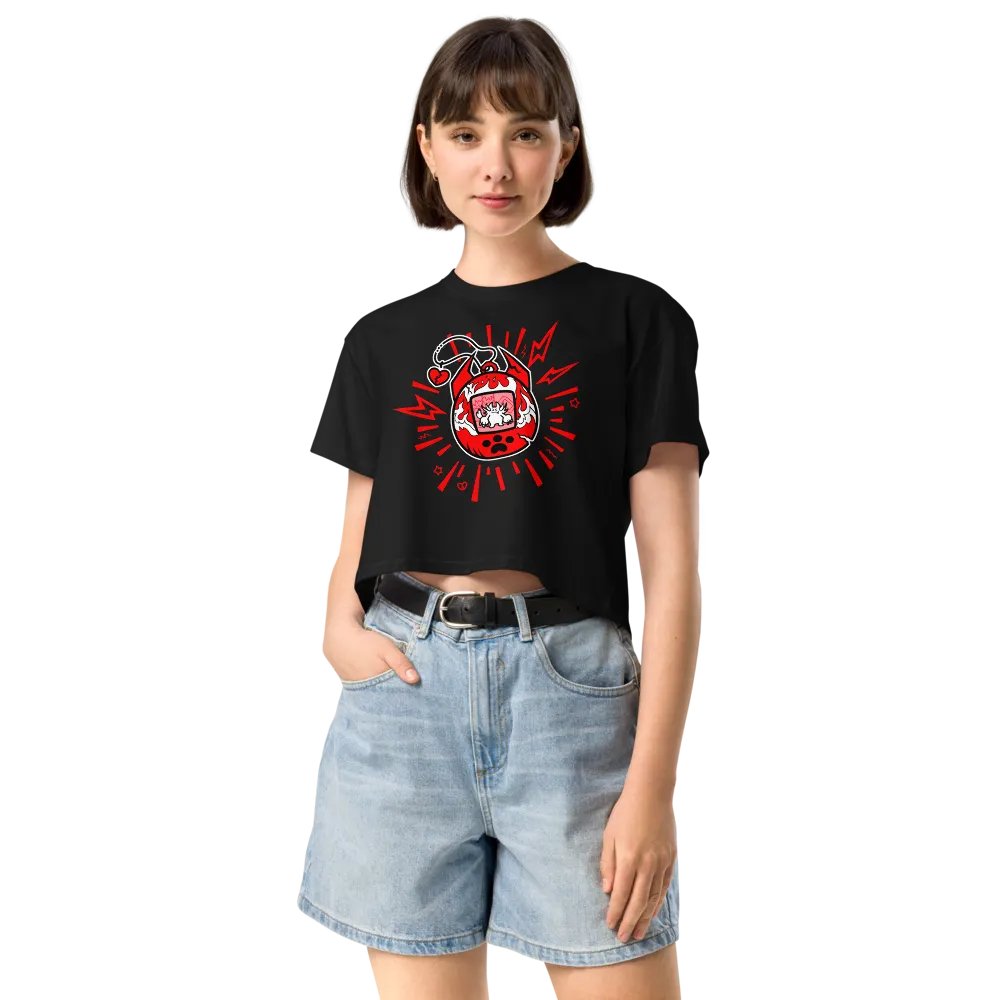 Heartbreaker Virtual Meow // Crop Top - Black and Red product image (7)