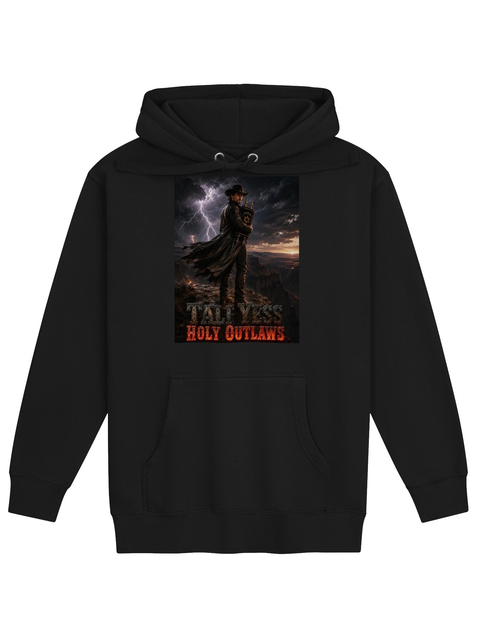 Tali Yess Holy Outlaws — Pose 4 Black Hoodie product image (1)