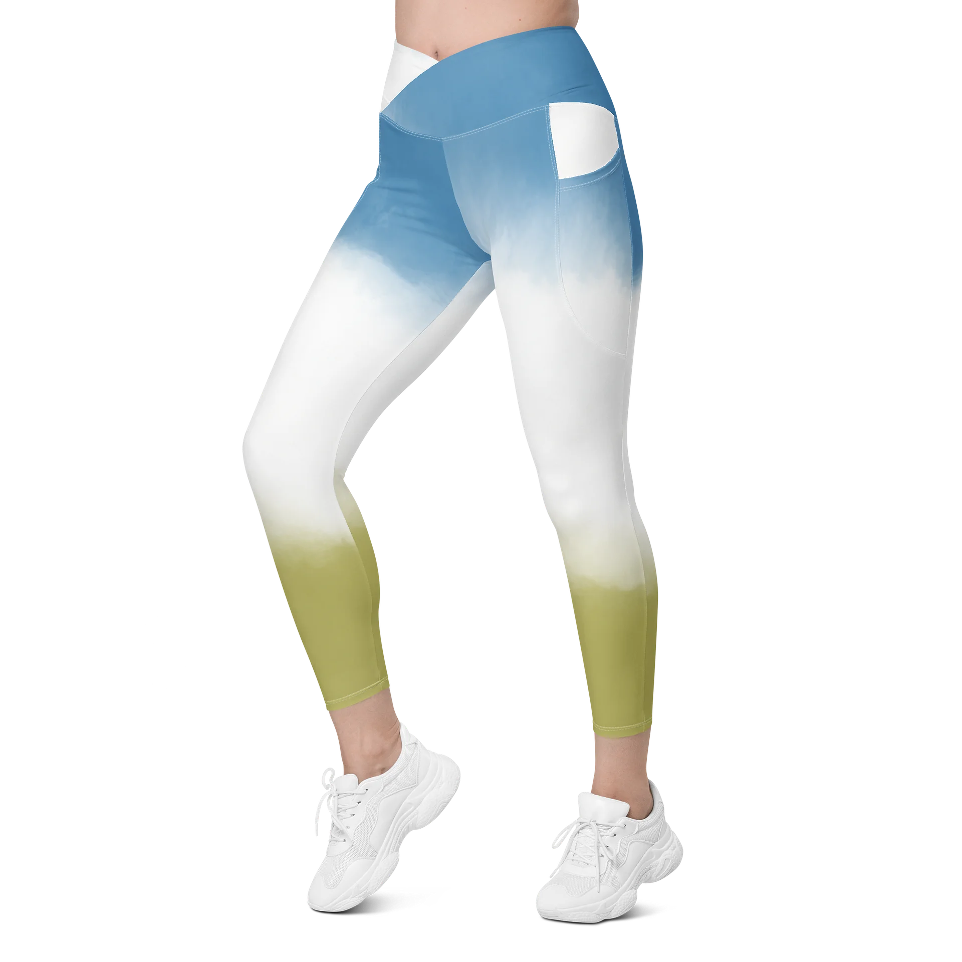 Light Blue green Leggings with Pockets product image (5)