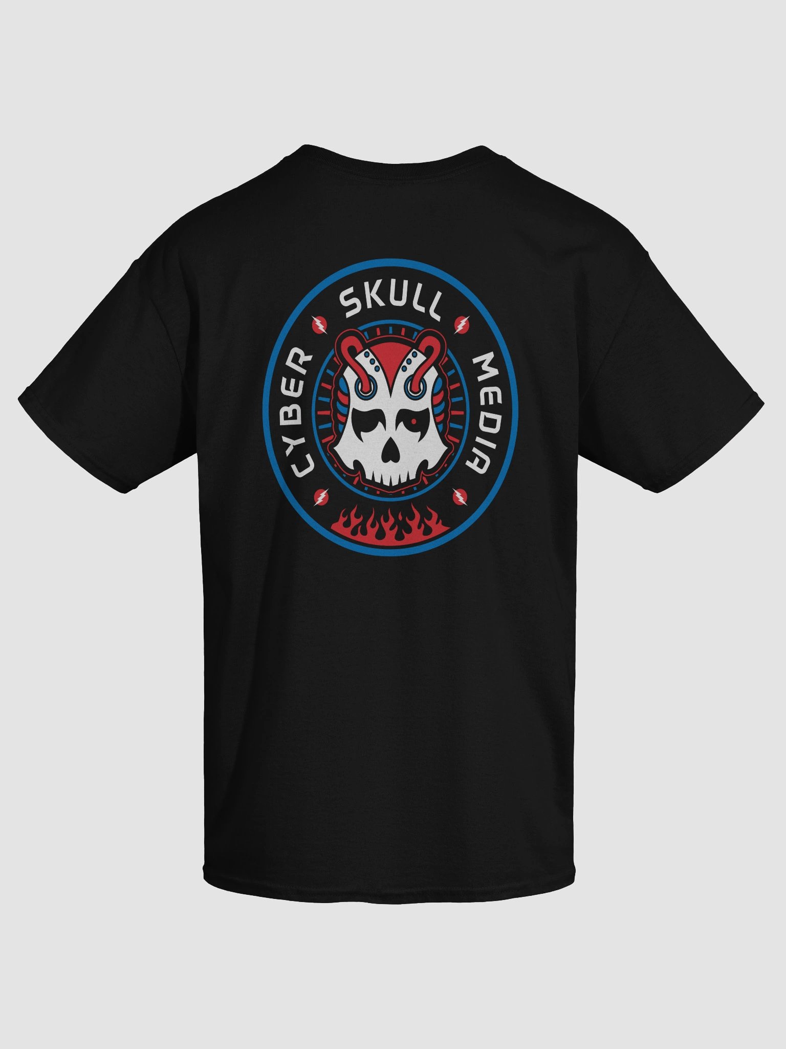 Red, White, & Blue Cyber Skull Media Logo Tee v2 (Basic) product image (5)