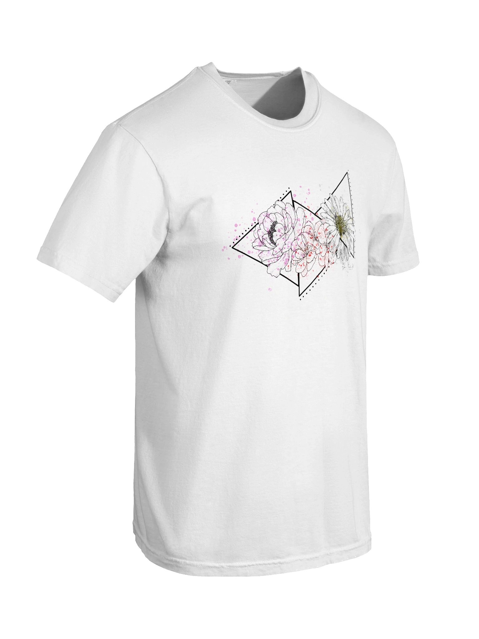 peony, geraniums, and daisy tee product image (8)