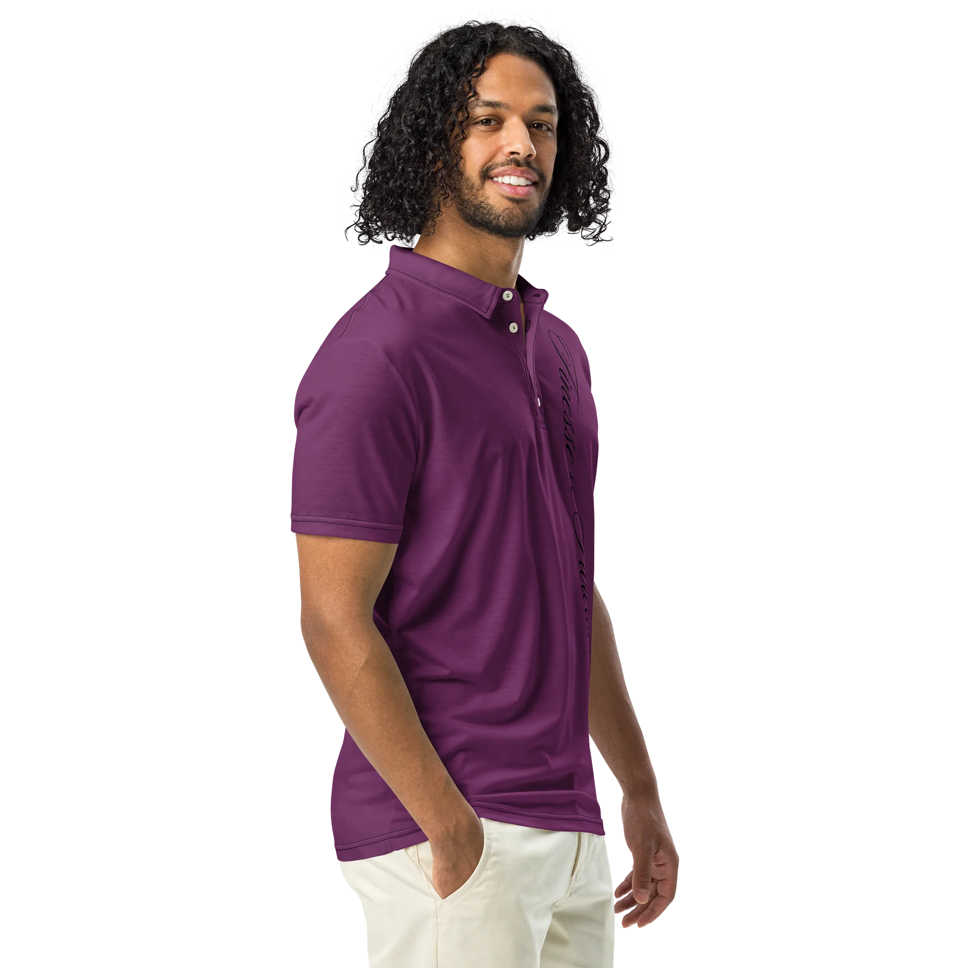 F&F Left Script Slim Fit Polo Shirt (TSTCLR CNCR) product image (1)