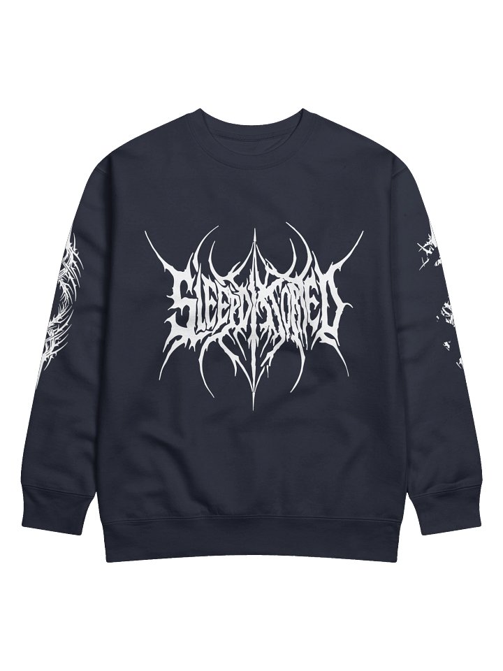 White sleepDistorted logo sweatshirt product image (1)