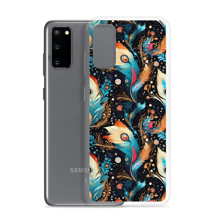 Ethereal Feathers Clear Samsung® S20 S21, S22, S23, S24, S25, Plus, Ultra Cases. product image (2)