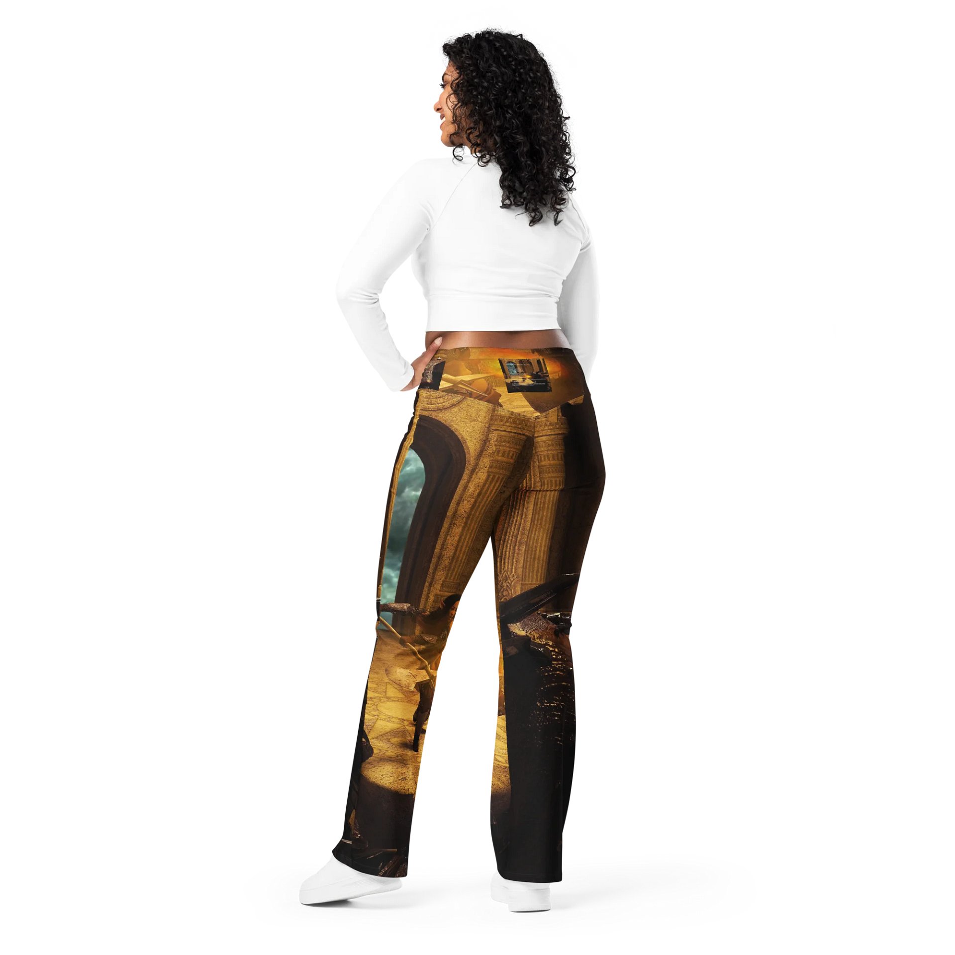 'Elven Stories - Warriors Cry Too' Flare Leggings product image (3)