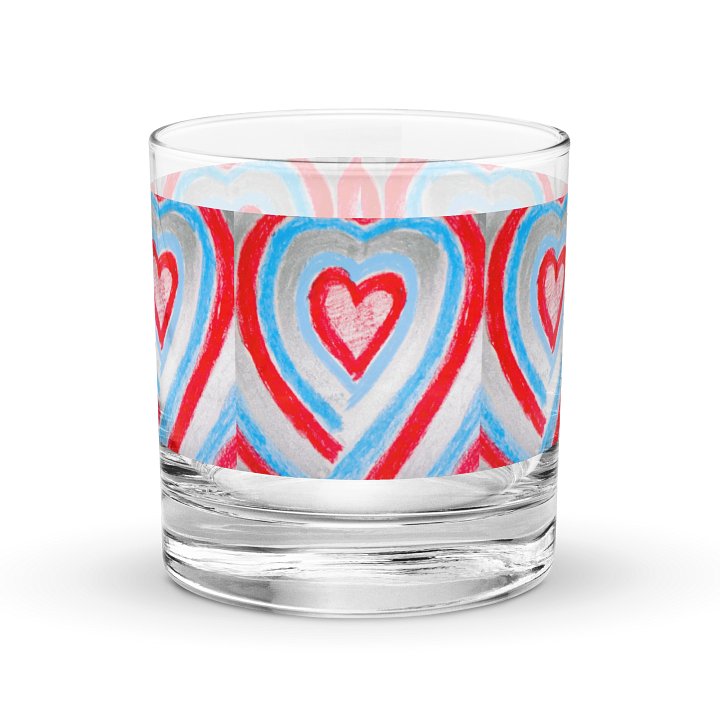 Hearts on the Rocks Glass product image (1)