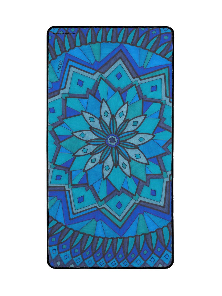 Blue Mandala Desk Mat product image (2)
