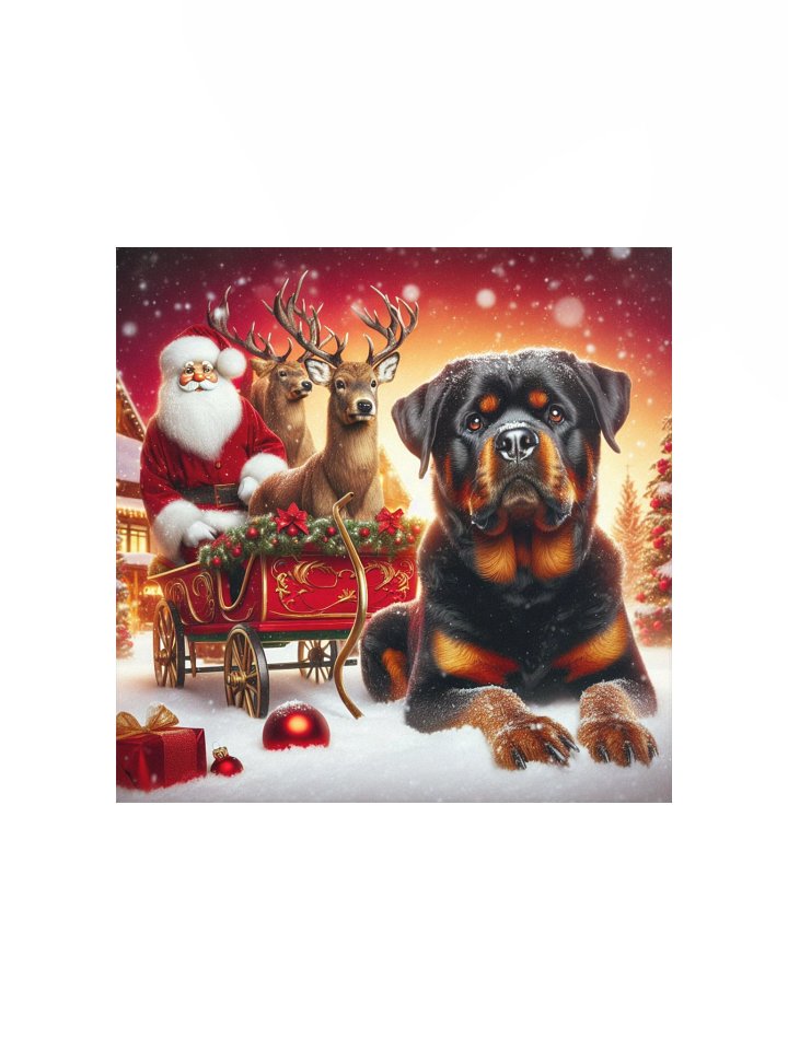 Festive Rottweiler Winter Wonderland Poster product image (3)