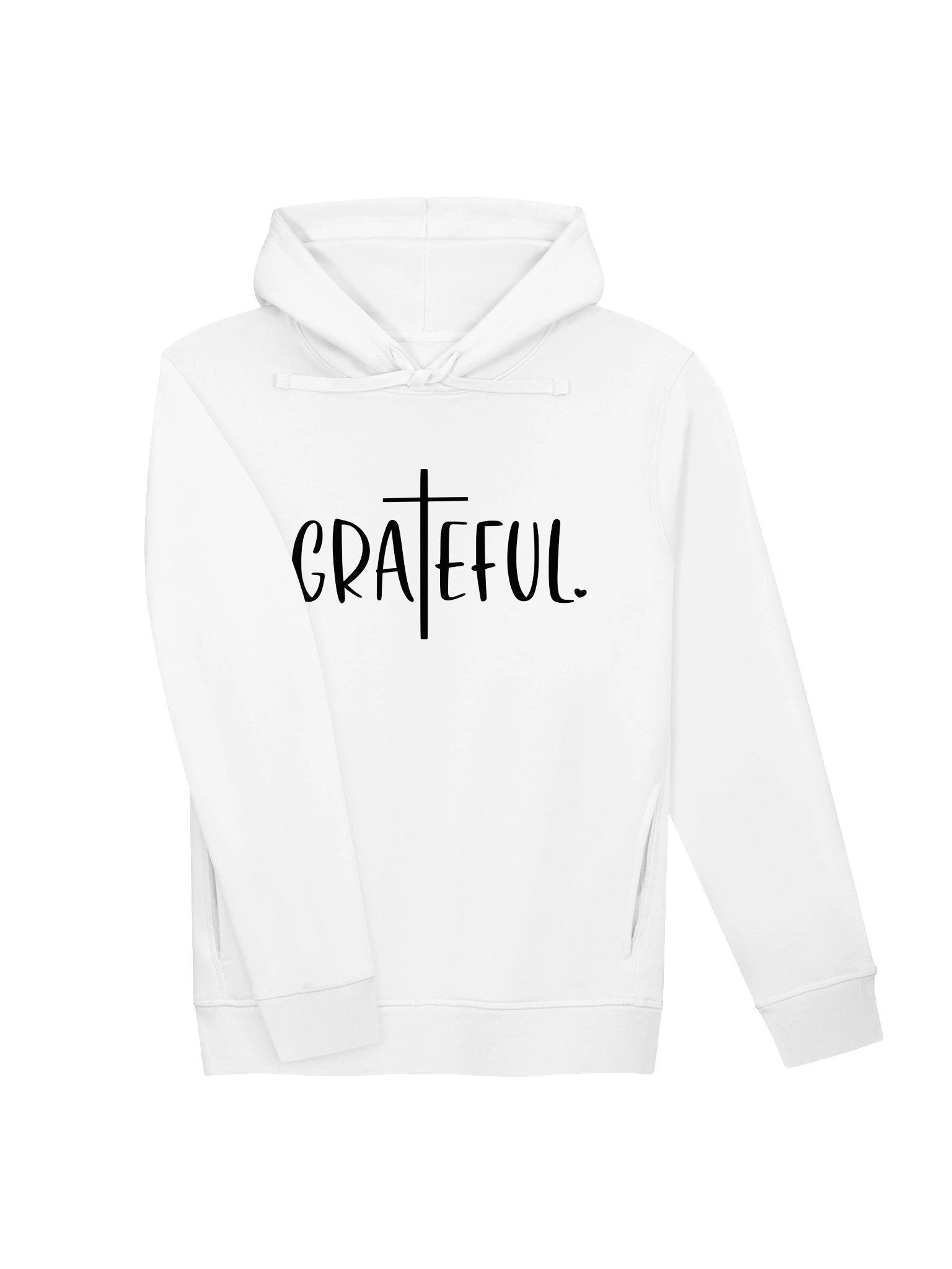Grateful Cross Typography Organic Side Pocket Hoodie product image (6)