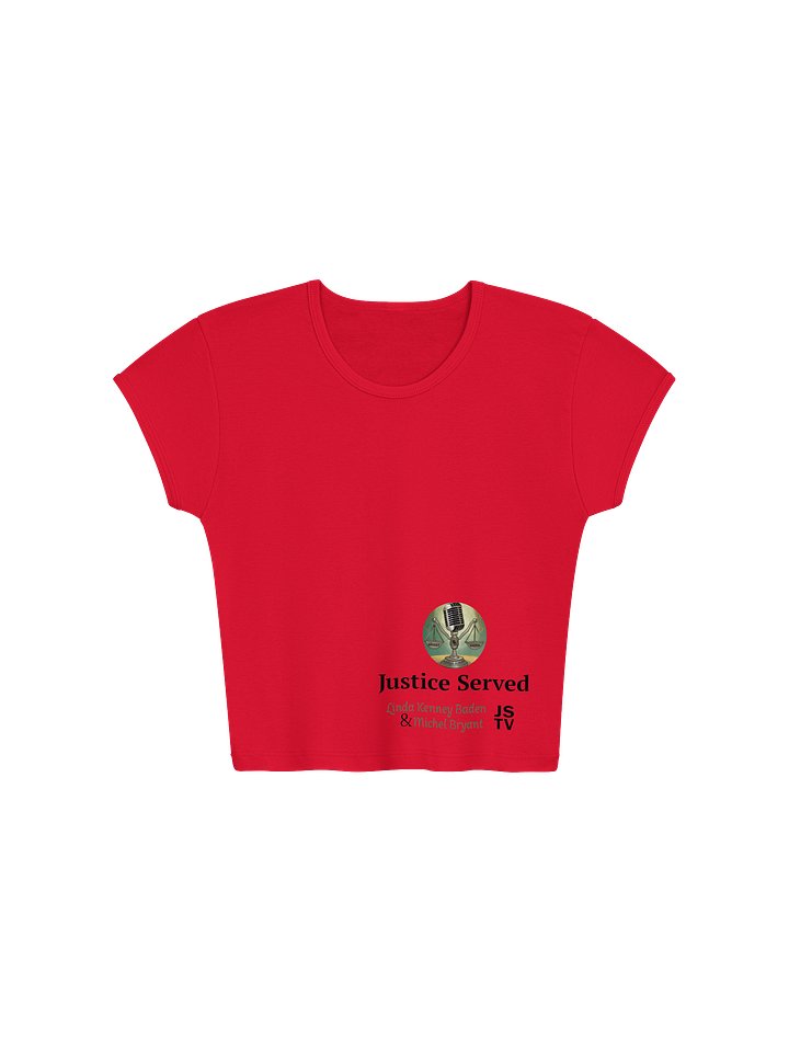 Red Justice Served Form Fitting Women's Crop Top product image (1)