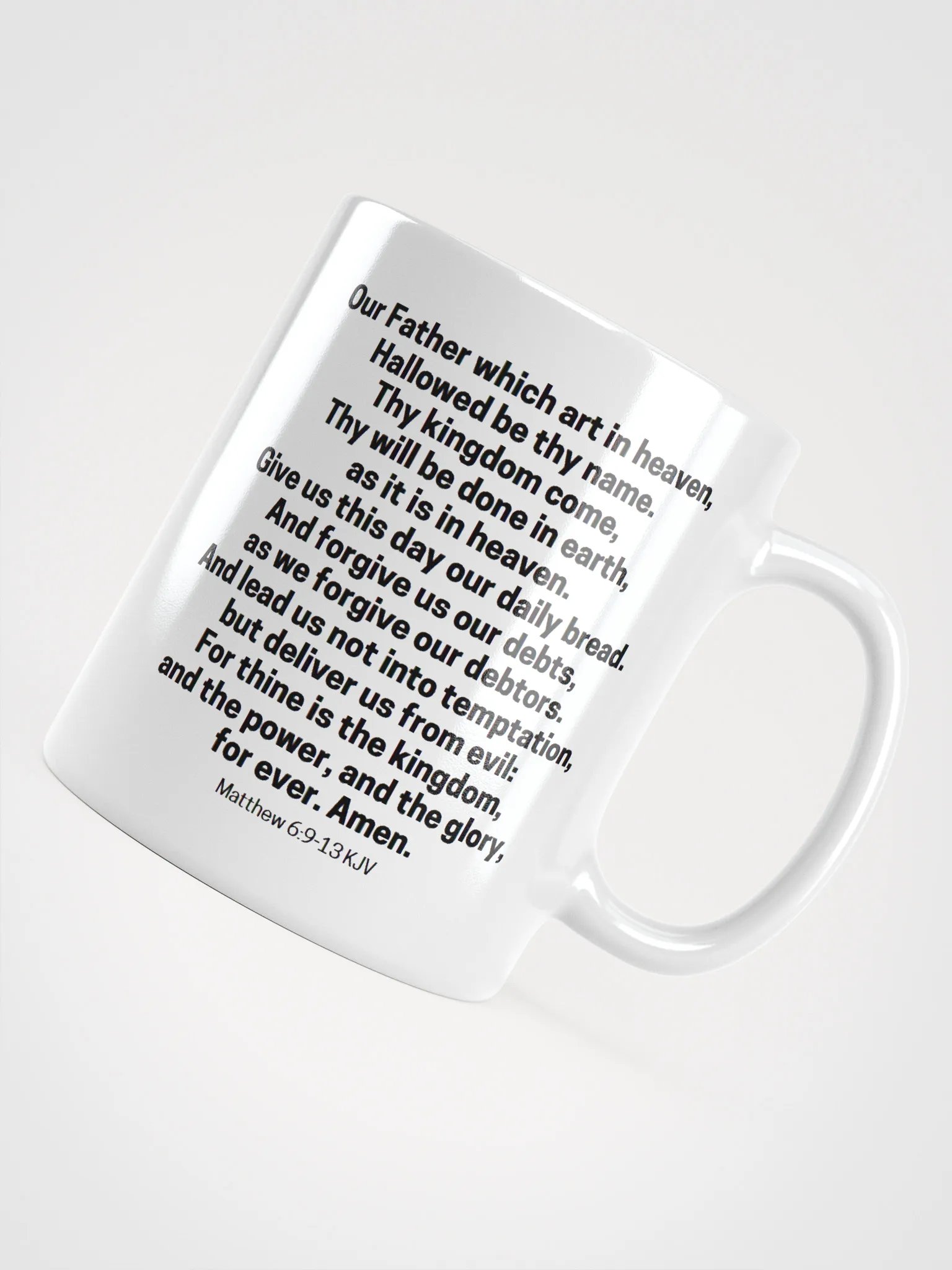 Our Father Which Art In Heaven Matthew 6:9-13 KJV White Glossy Mug 11/15/20oz product image (4)