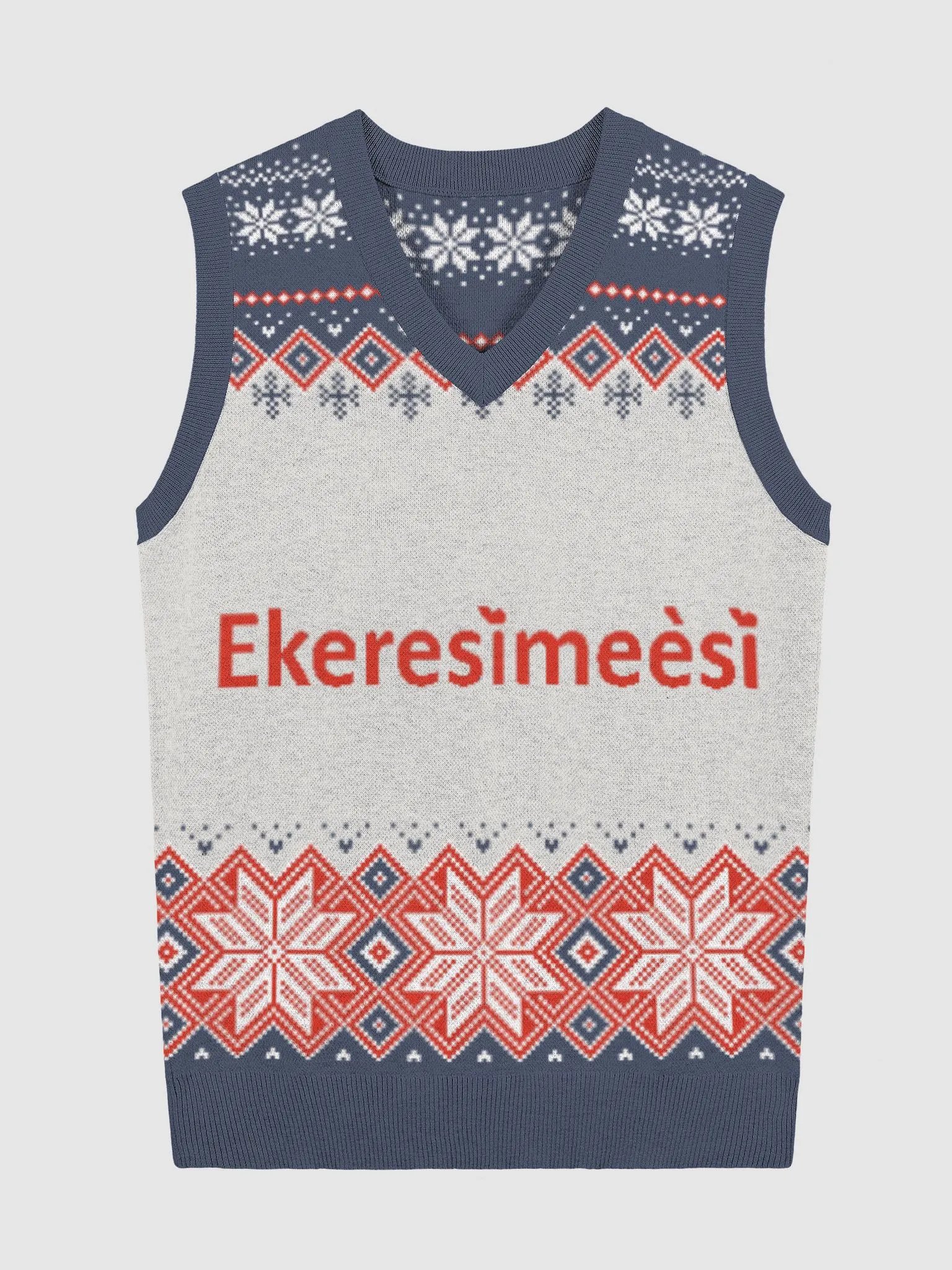 Ekeresìmeèsì Inspired Knitted V-Neck Vest product image (4)