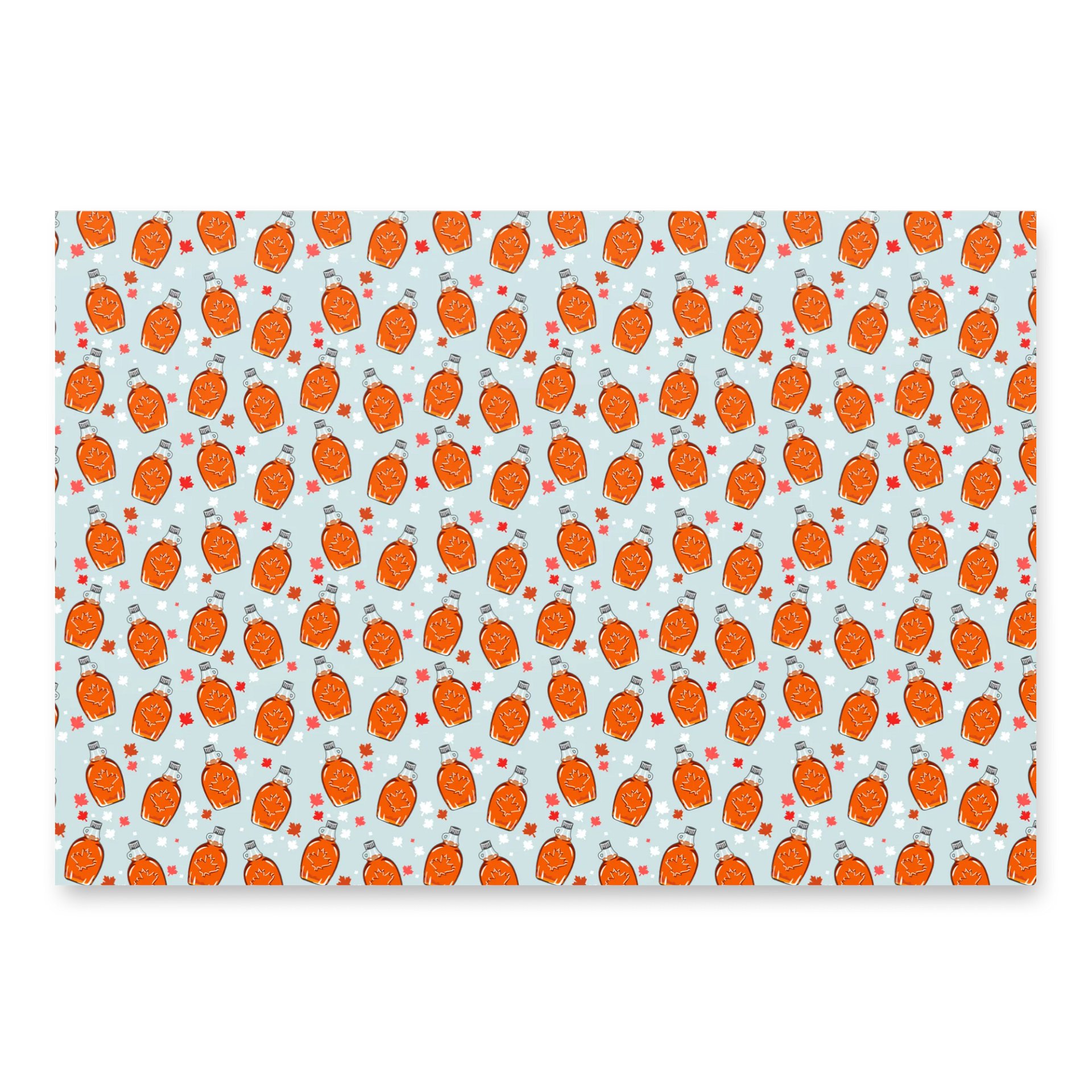 Canadian Maple Syrup Pattern Wrapping Paper, 3 Pack product image (3)