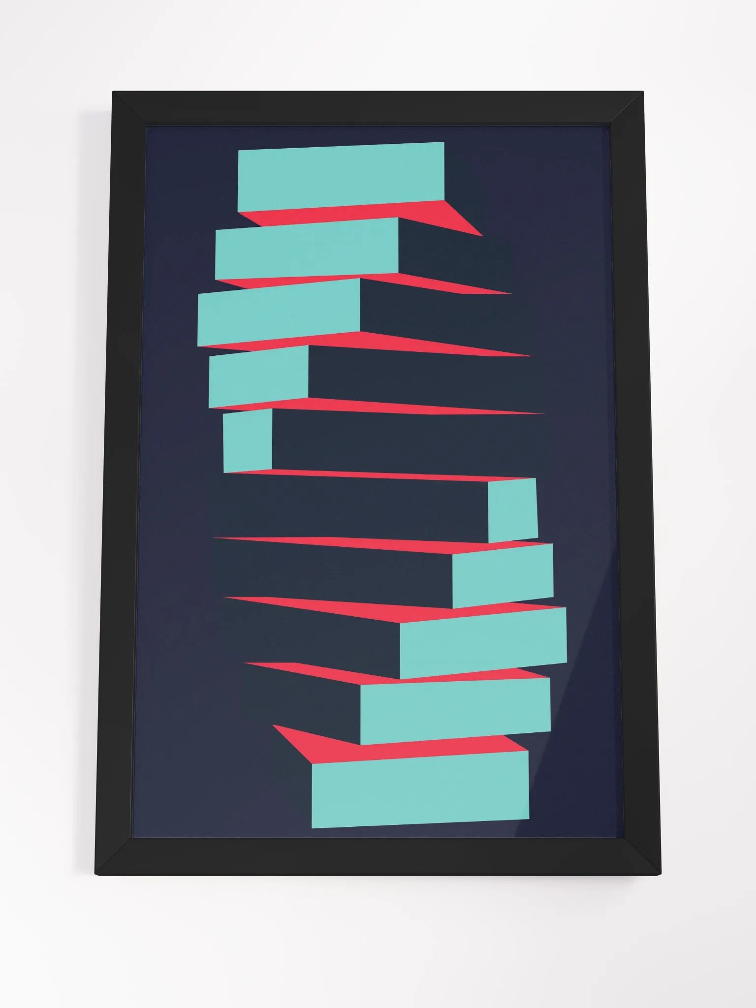 Teal Twist Framed Matte Poster product image (21)