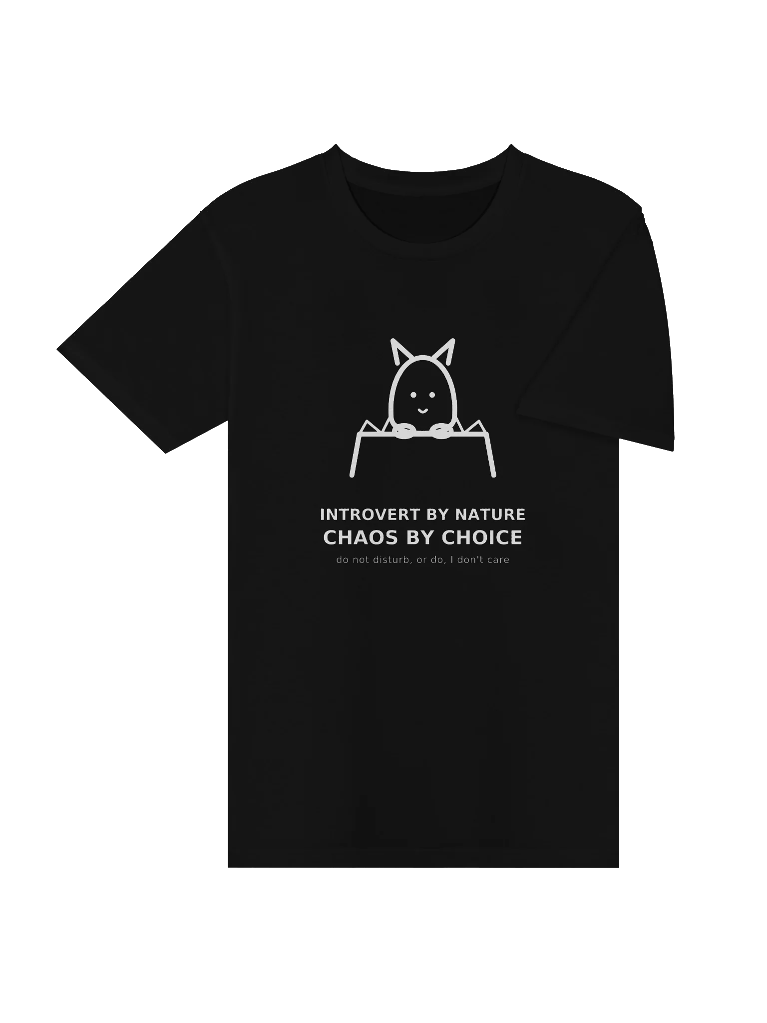 Introvert by Nature, Chaos by Choice – Funny Cat T-Shirt product image (23)