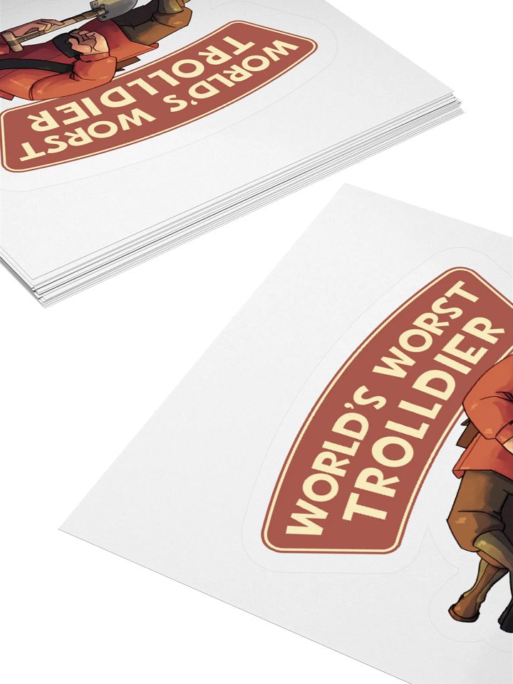 World's Worst Trolldier Sticker product image (2)