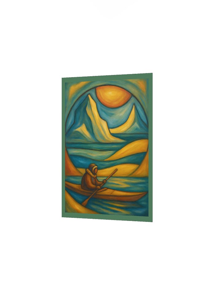 Sun Over Fjord – Poster - Abstract Nature Motif in Scandinavian Art Style product image (2)