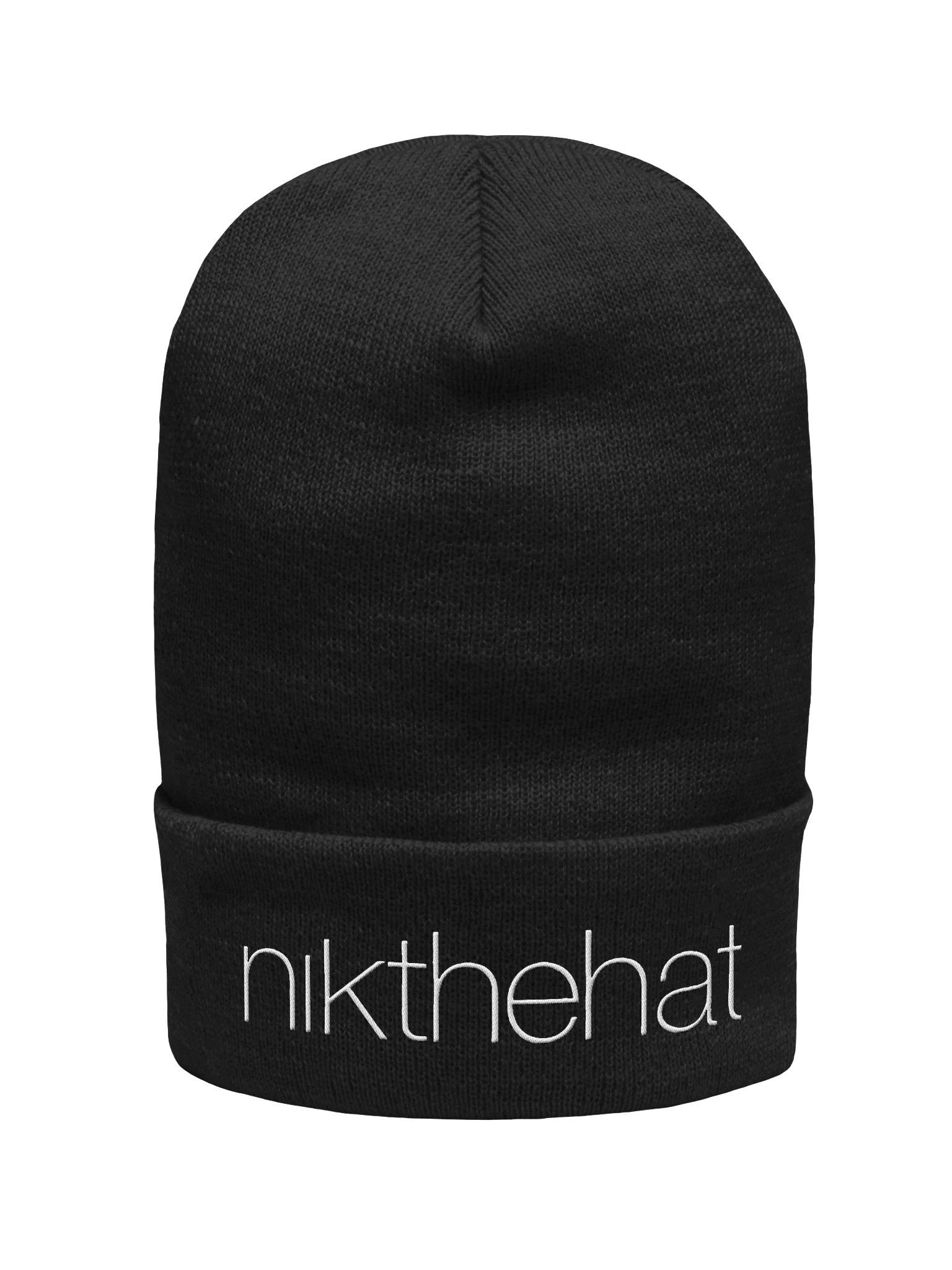 Embroidered Yupoong Cuffed Beanie • nik the hat product image (1)