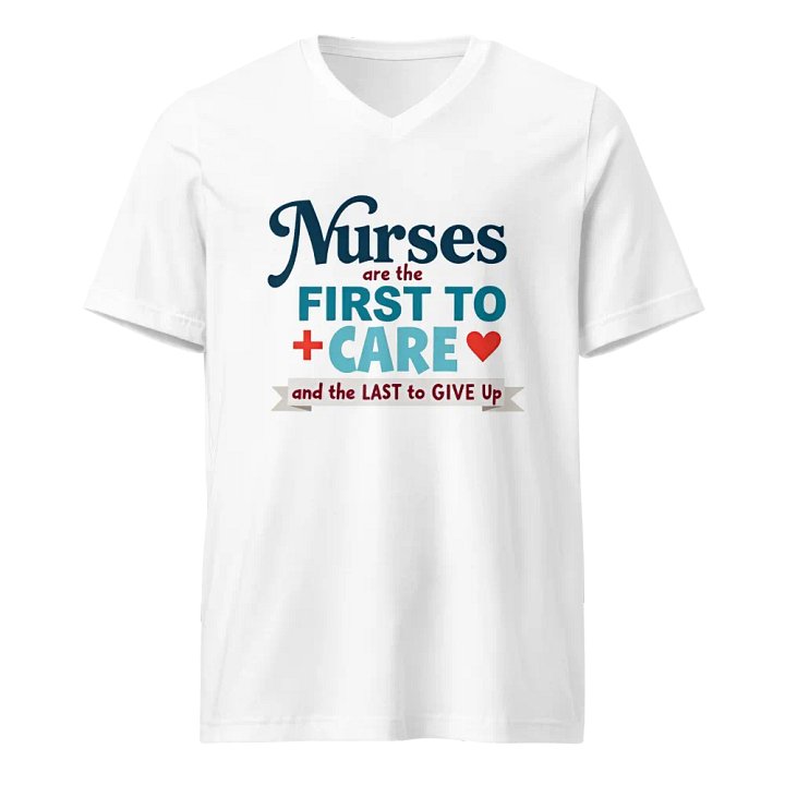 First to Care, Last to Give Up V-Neck Tee product image (1)