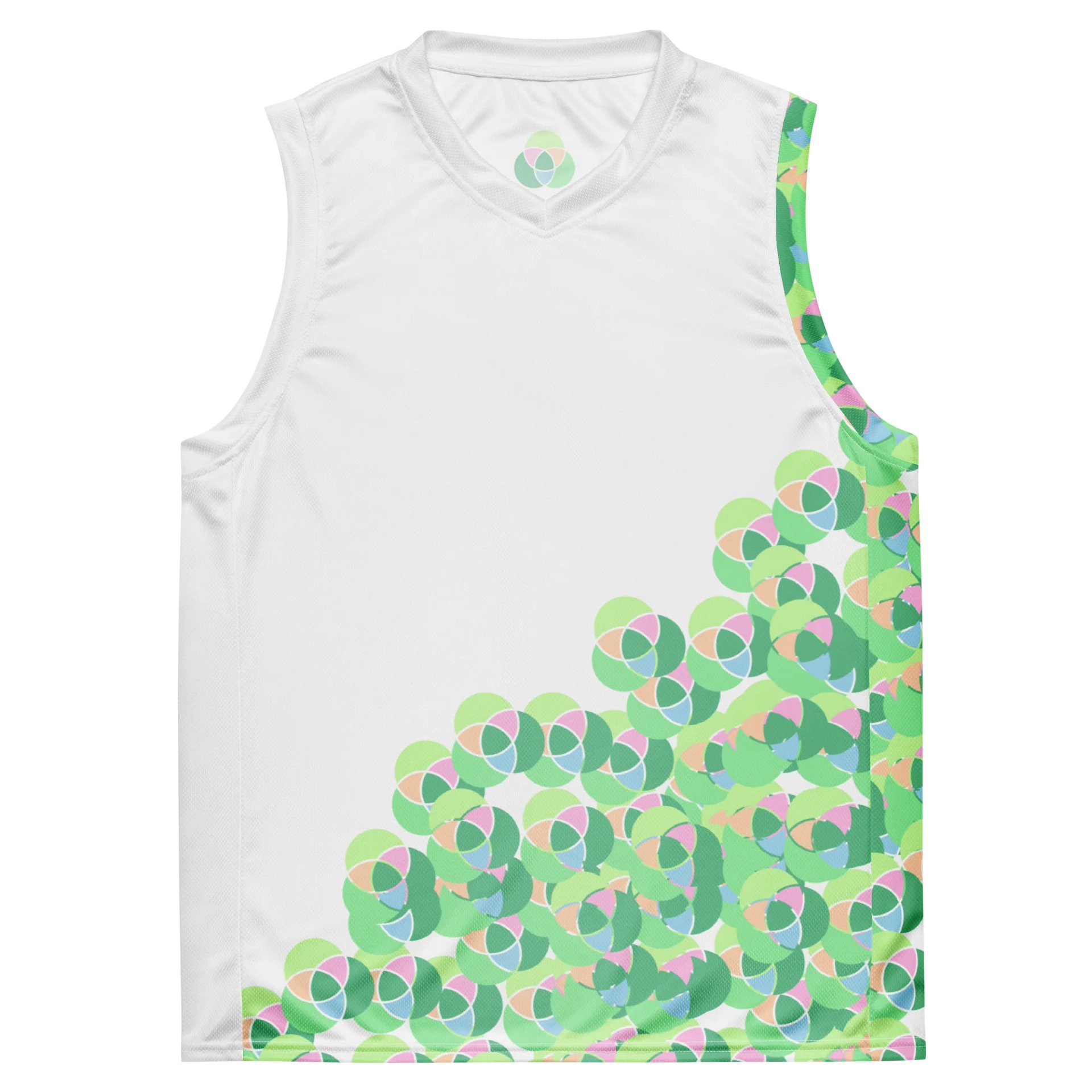 O2G All-Over Print Recycled Basketball Jersey — Signal in Motion product image (2)