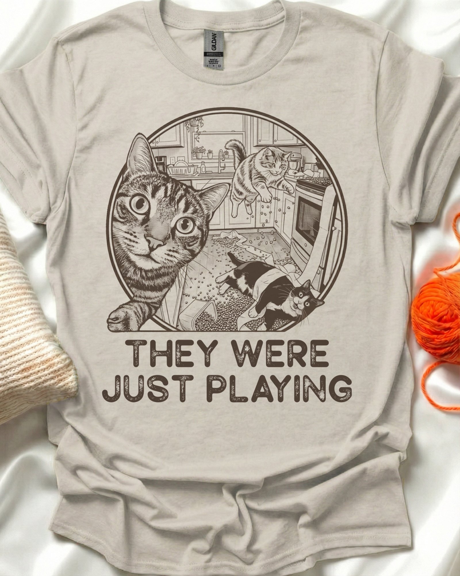Kitchen Playing Cats T-Shirt product image (1)
