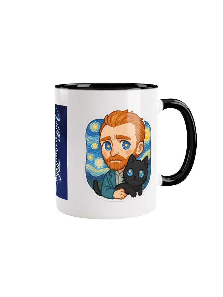 Whimsical Cat and Starry Night Ceramic Mug product image (5)