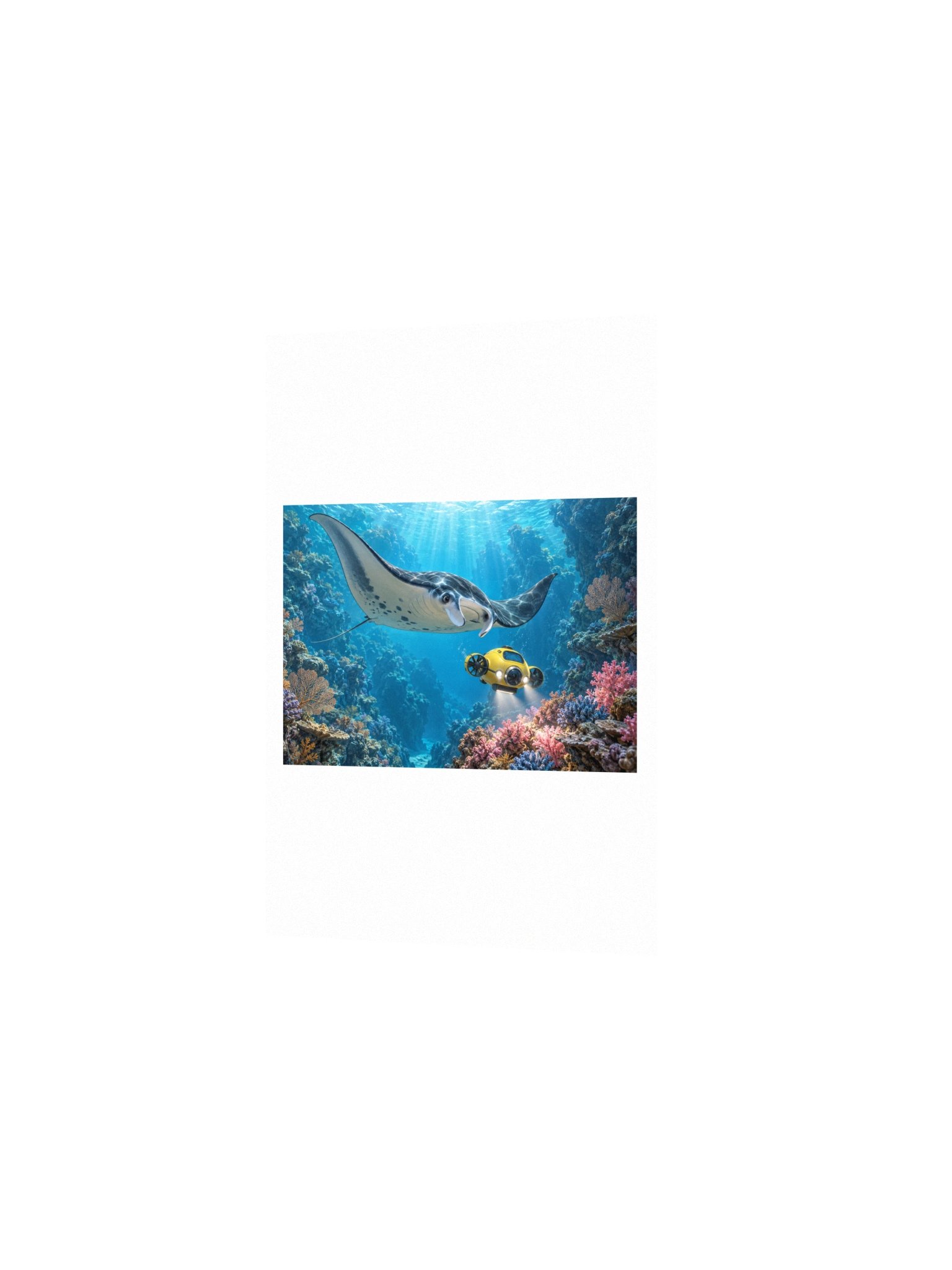 Manta Mapping Small Art Print product image (2)