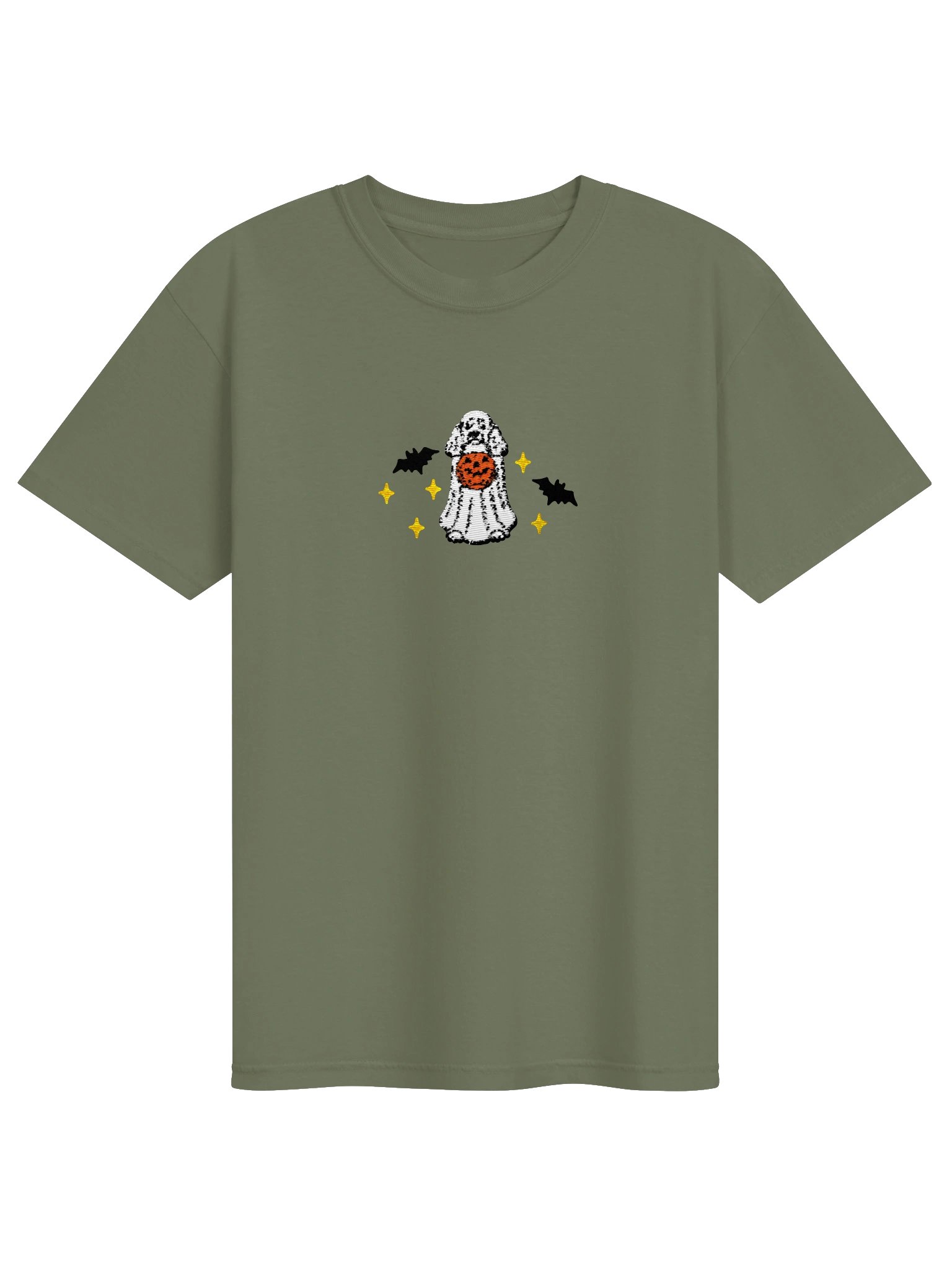 Halloween Standard Poodle(White) Embroidered T-Shirt product image (9)