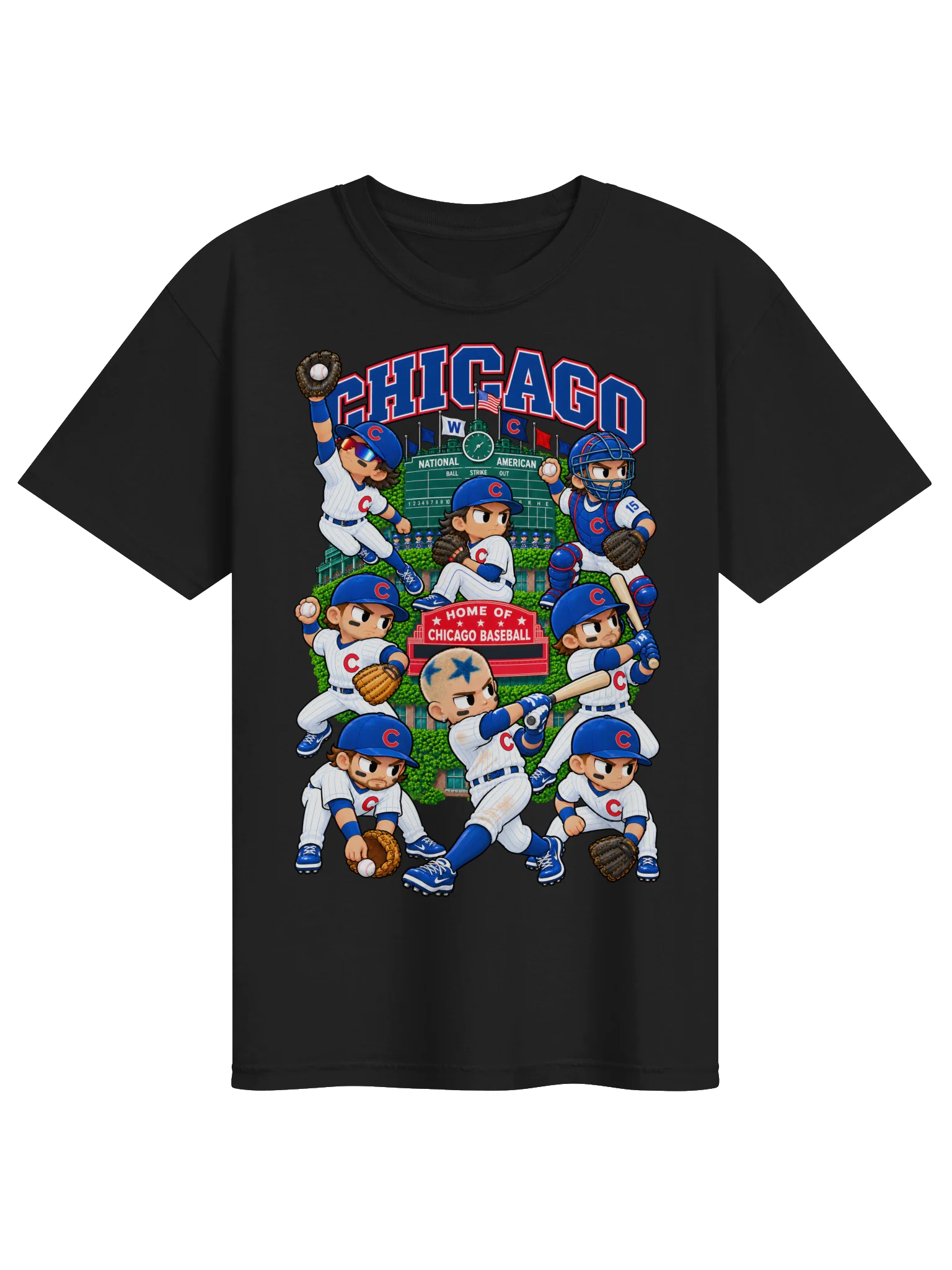Chicago Northside Baseball Animated Player T-Shirt product image (1)