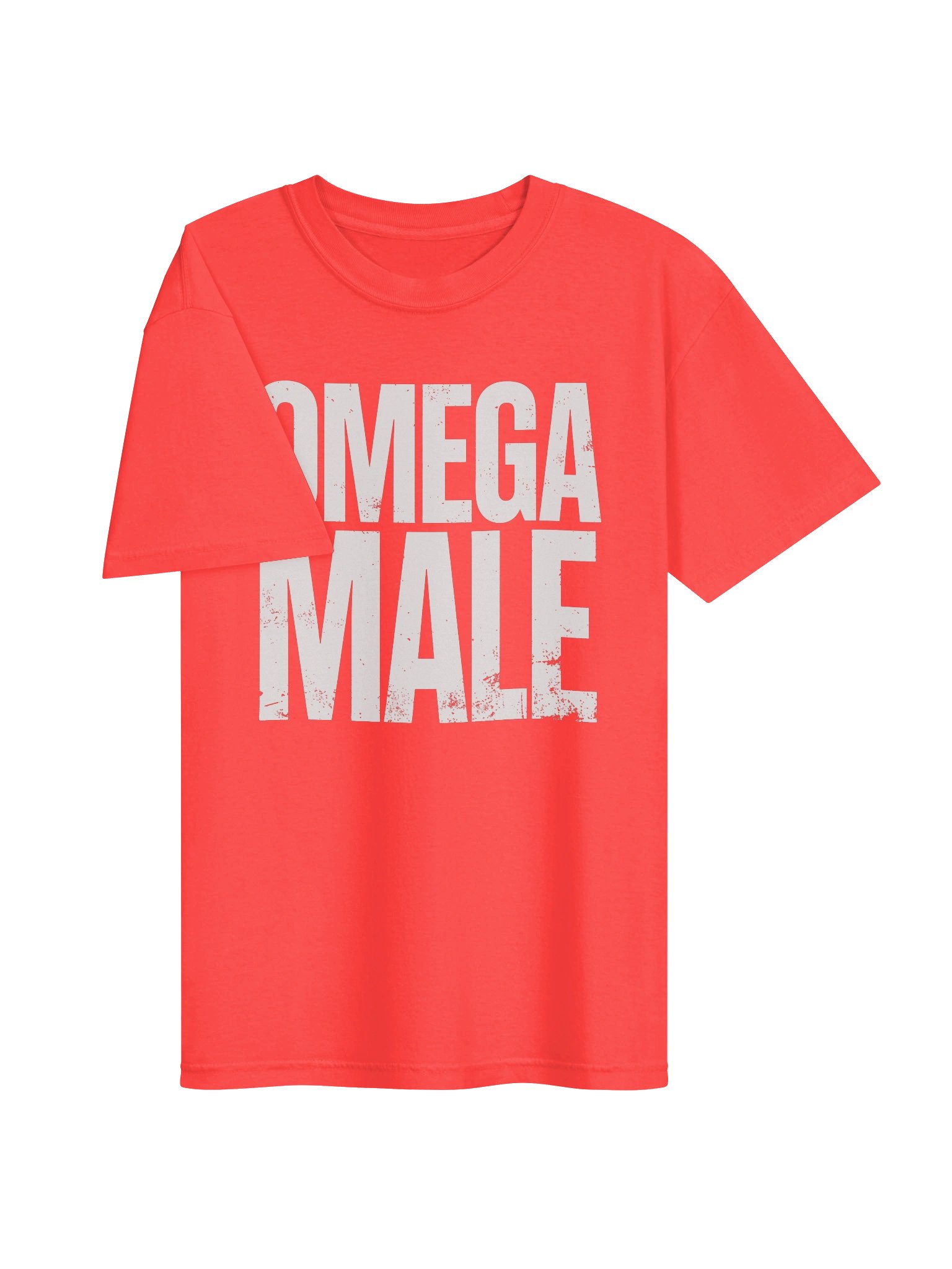 OMEGA MALE in White Grungy Letters T-Shirt product image (3)