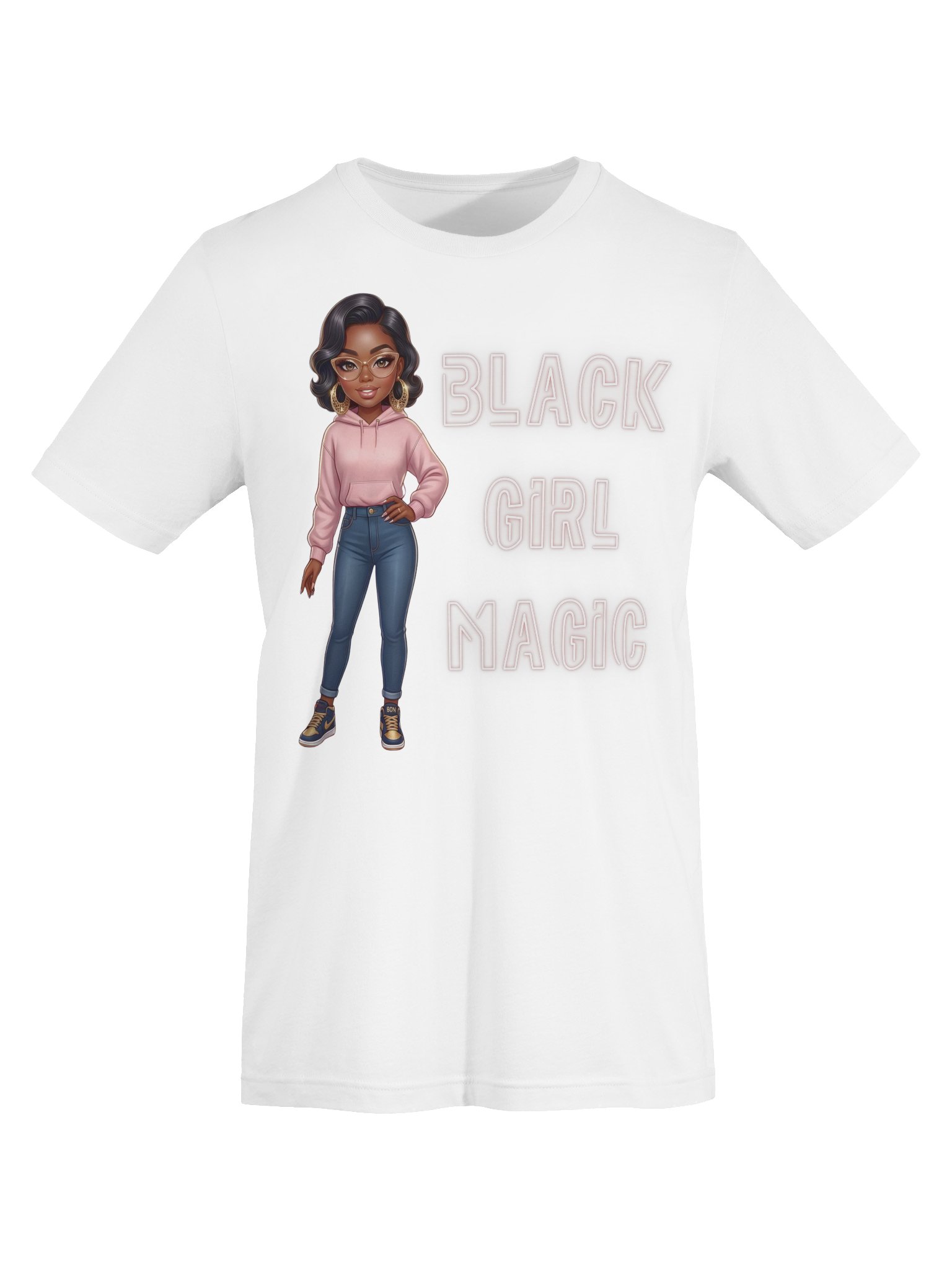 Black Girl Magic Pink Hoodie T-Shirt product image (7)