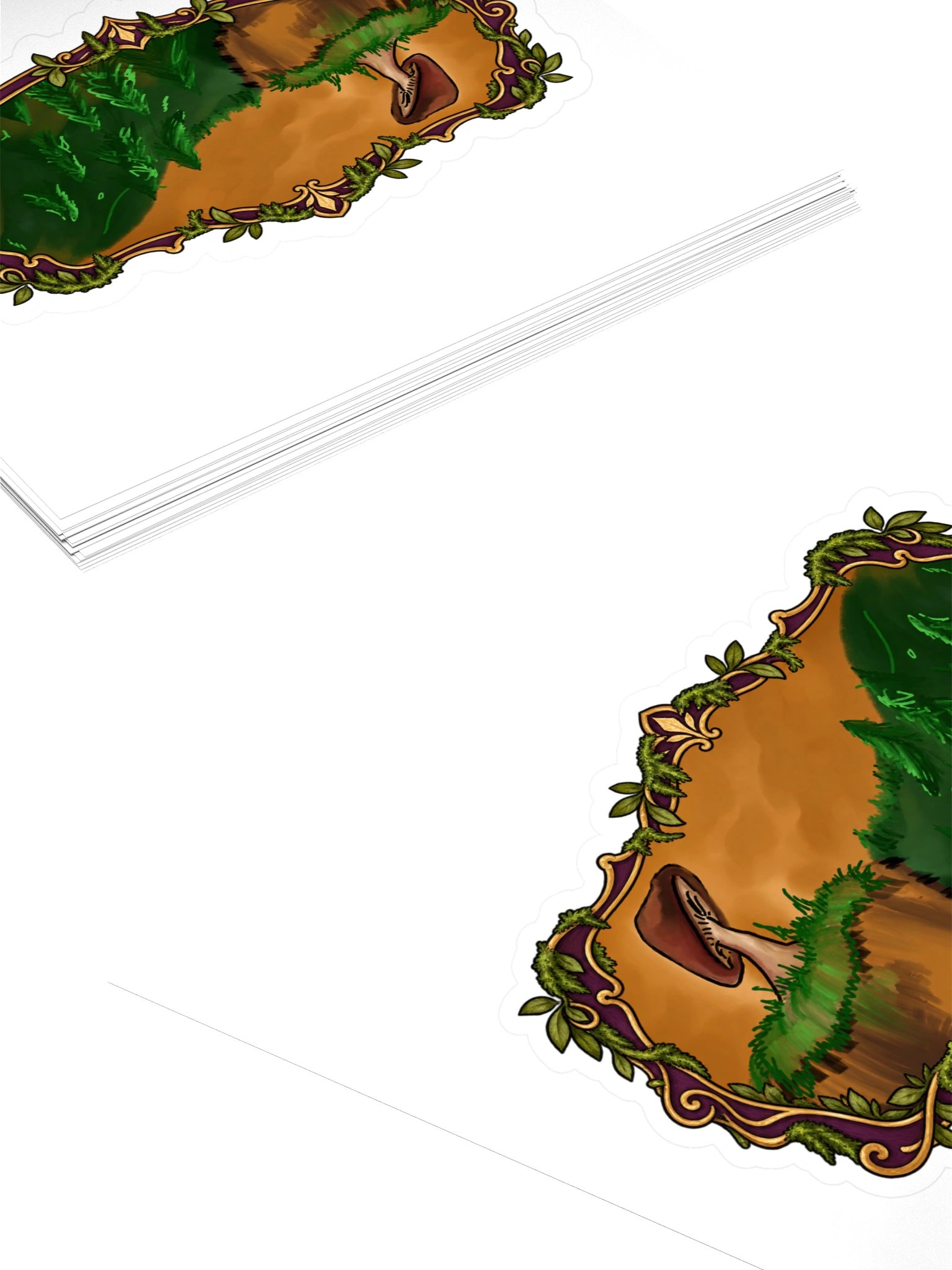 Fantasy Landscape Frame Kiss Cut Sticker product image (4)