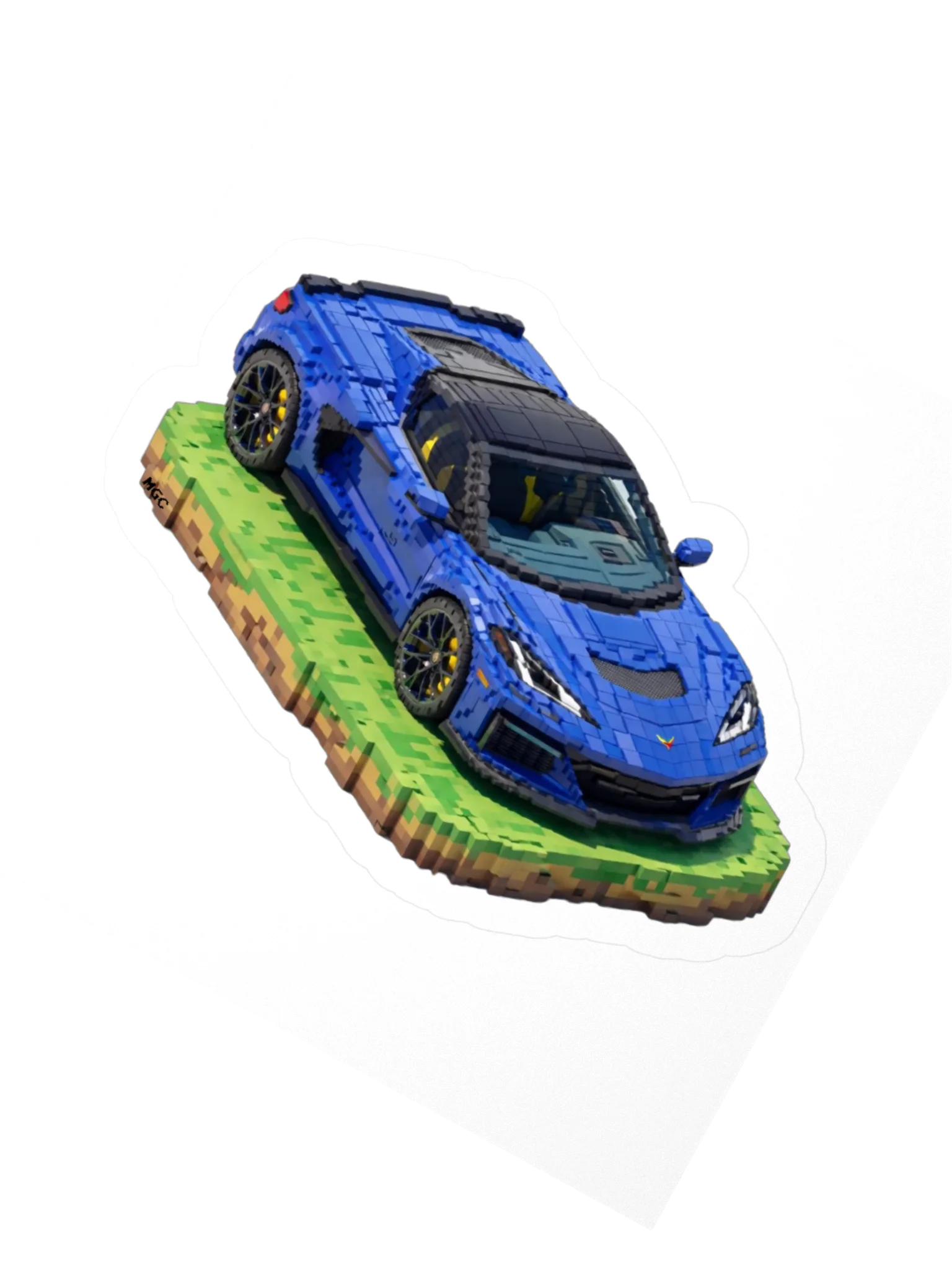 Purple Corvette ZR1 Sticker (Pixel, Retro, Minecraft) product image (5)