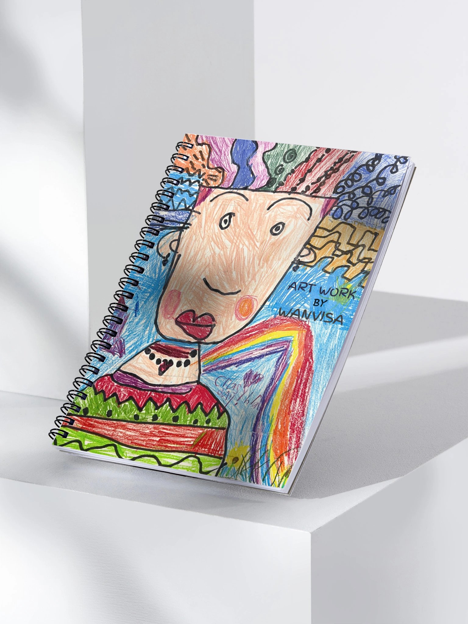 Rainbow Girl Art Notebook – Artwork by Wanvisa product image (3)