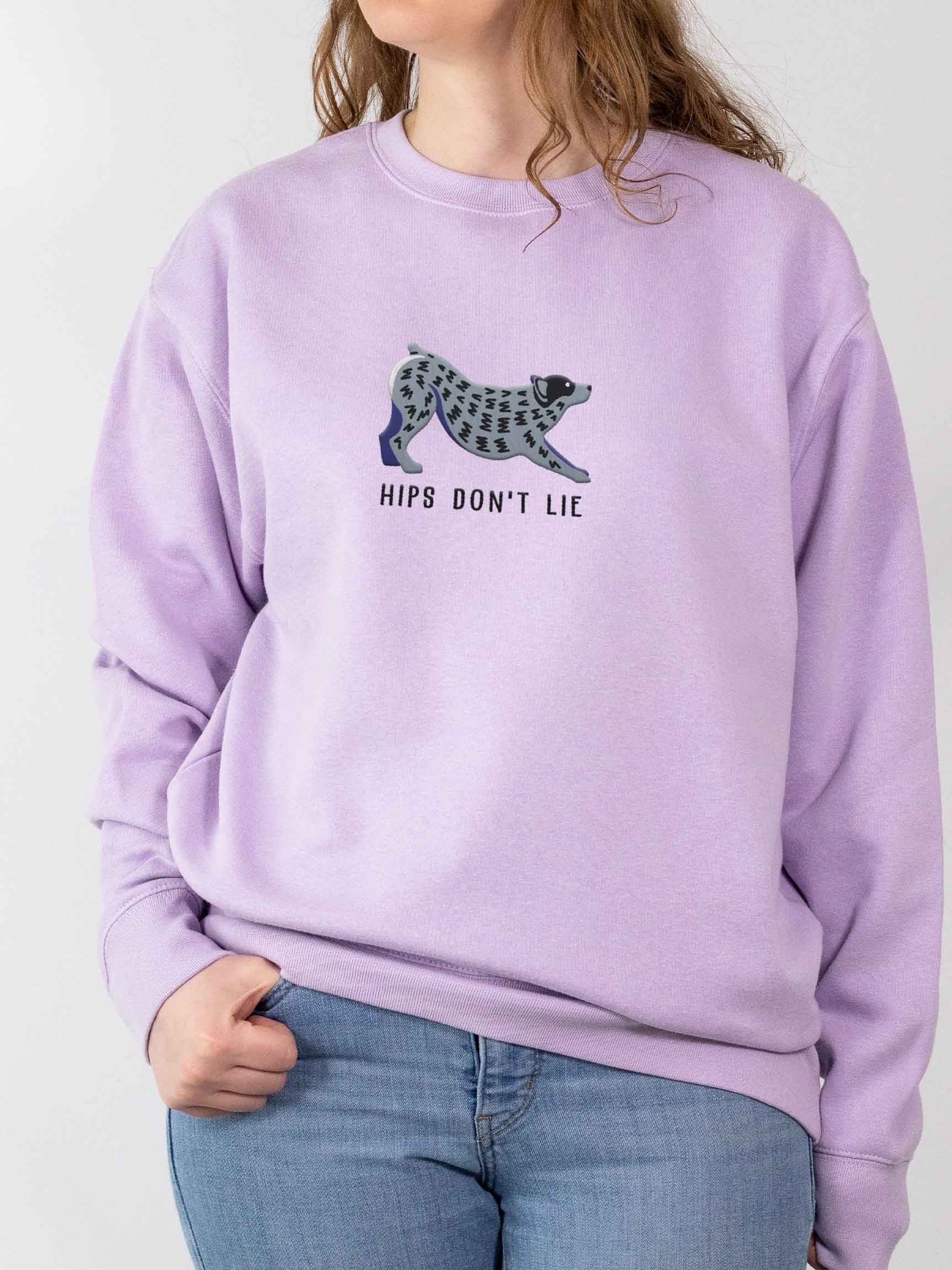 Hips Don't Lie Sweatshirt (Embroidered) of an Australian Cattle Dog(Blue Heeler 2) product image (2)