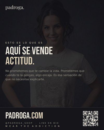 Aquí se vende actitud. No hay letra pequeña.

No prometemos que te cambie la vida. Prometemos que cuando te la pongas, algo e...
