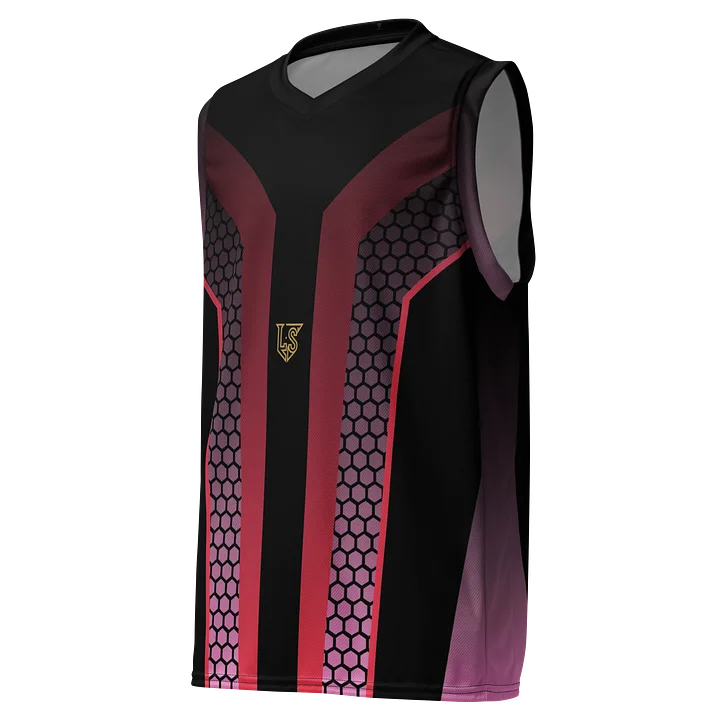 No Cap Black and Burgundy Abstract Sleeveless Pattern Design product image (1)