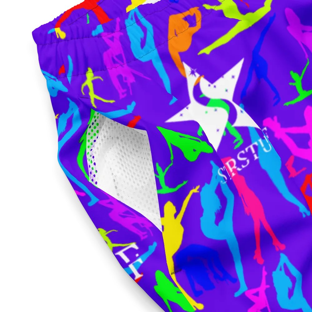 Purple Bright Flexible StarStuff Swim Trunks product image (3)
