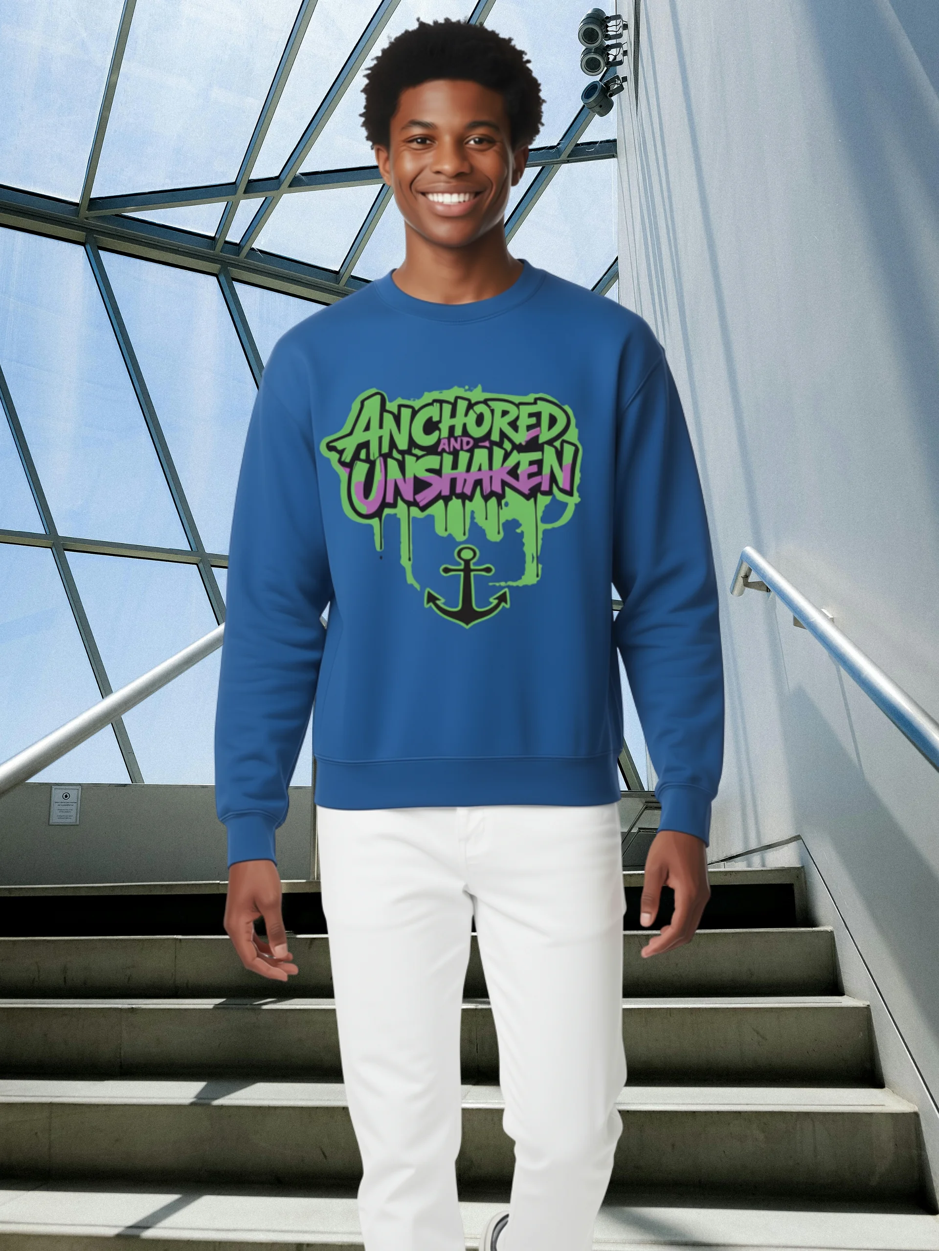 Anchored And Unshaken Boys Sweatshirt product image (3)